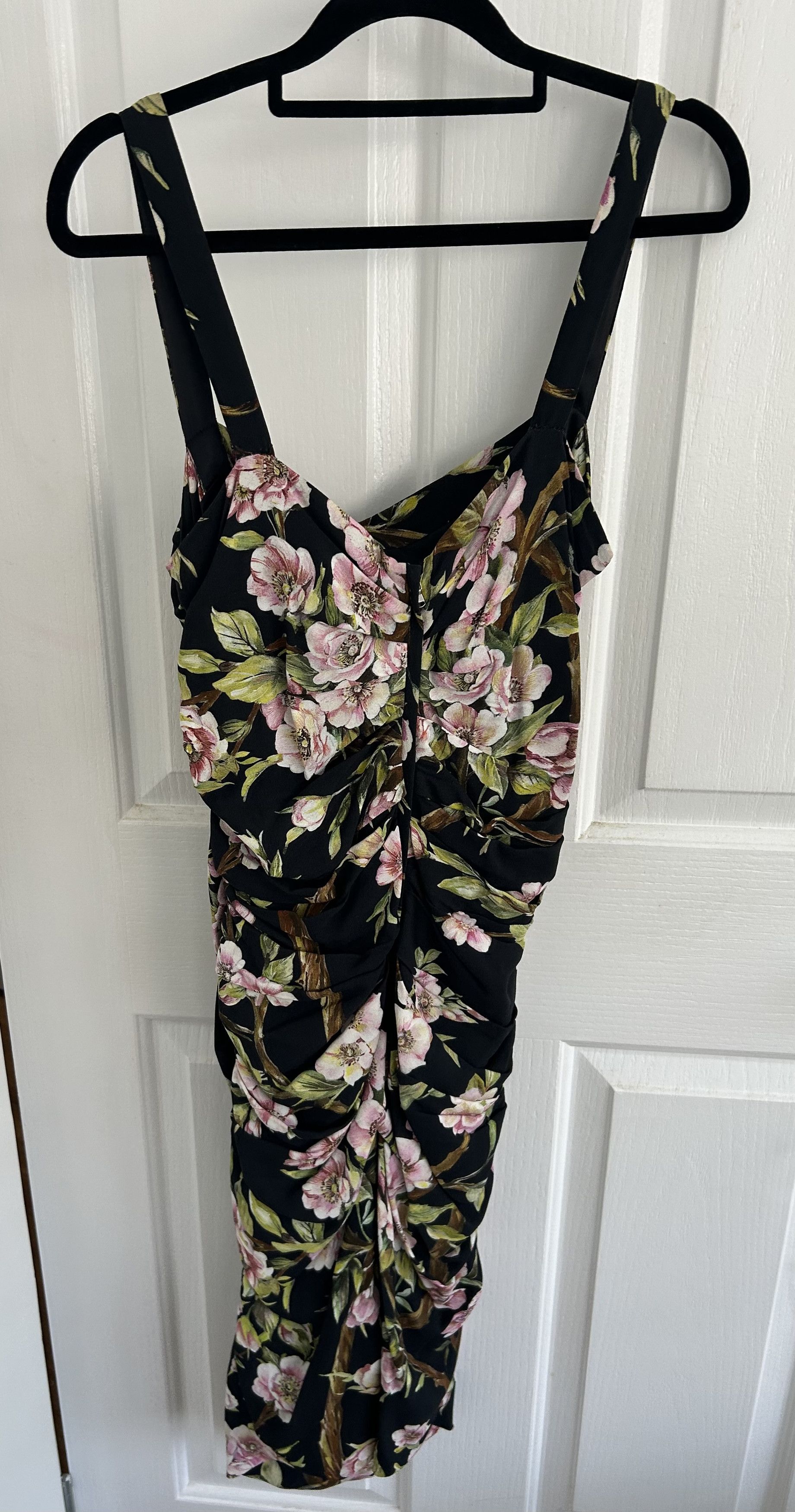 Dolce & Gabbana DOLCE & GABBANA floral print ruched sheath dress Size L / US 10 / IT 46 - 2 Thumbnail