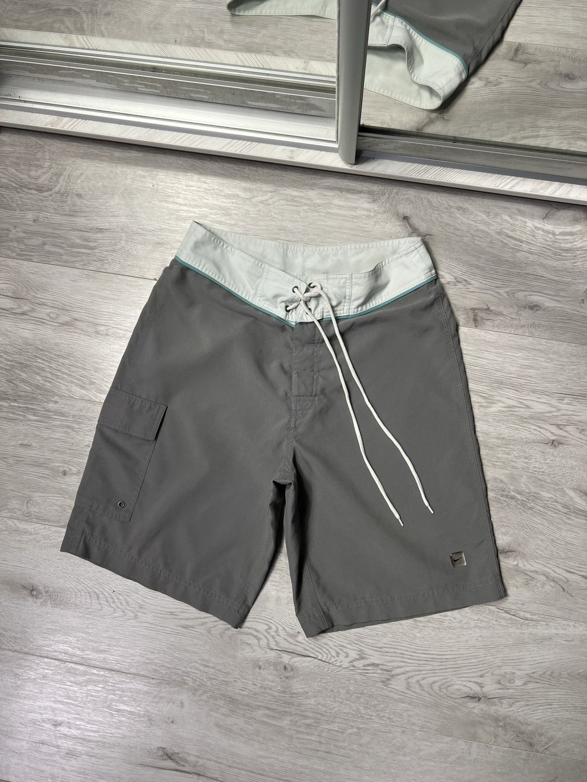 Nike × Vintage Vintage Nike SPRTSDLX Nylon Swimming Shorts Boxy Logo Size US 30 / EU 46 - 1 Thumbnail