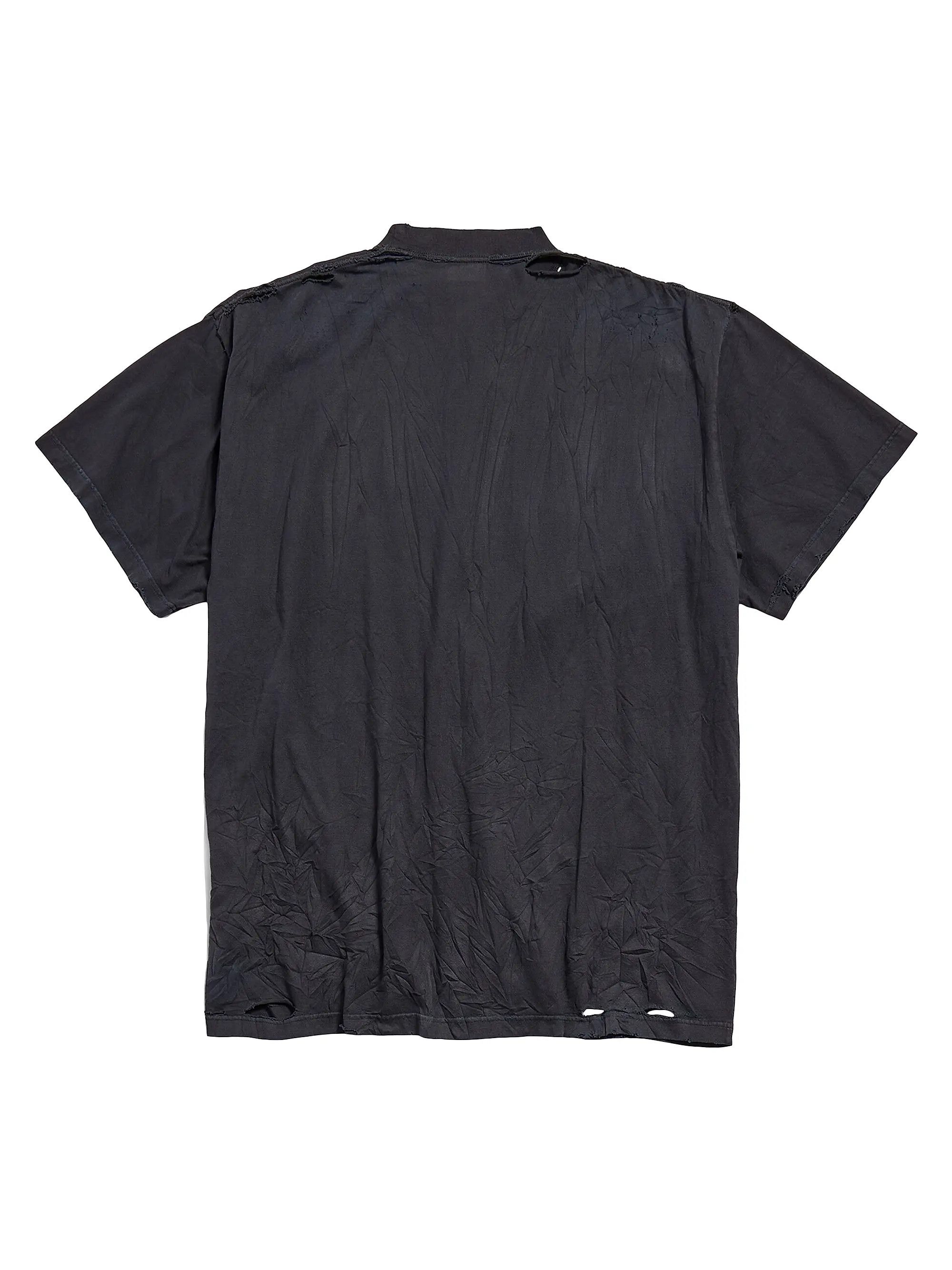 Balenciaga o1w1db10326 Planet Earth T-Shirt Oversized in Black Size US L / EU 52-54 / 3 - 2 Thumbnail