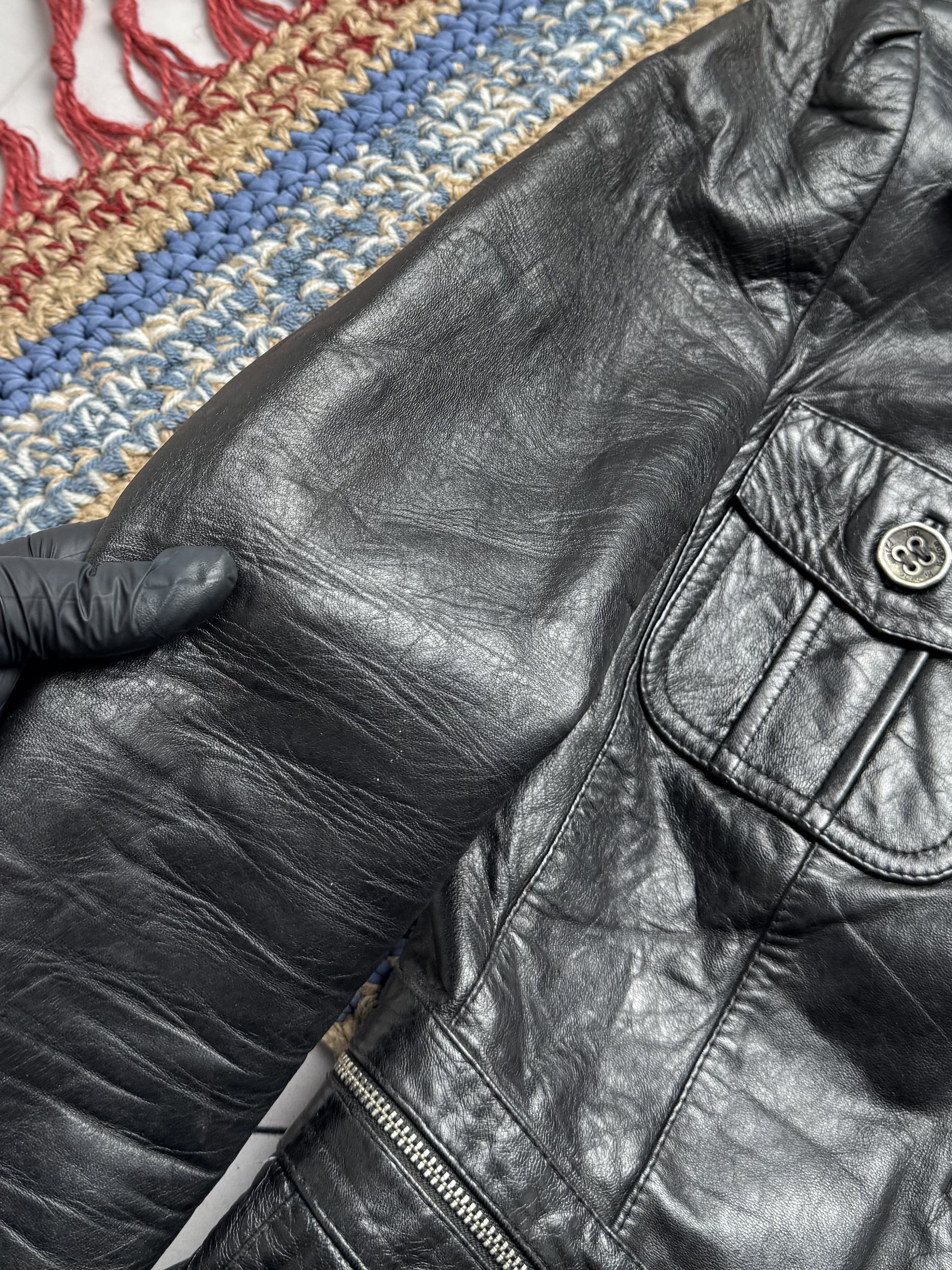 Vintage Vintage Leather Cropped Jacket (E4) Size S / US 4 / IT 40 - 7 Thumbnail