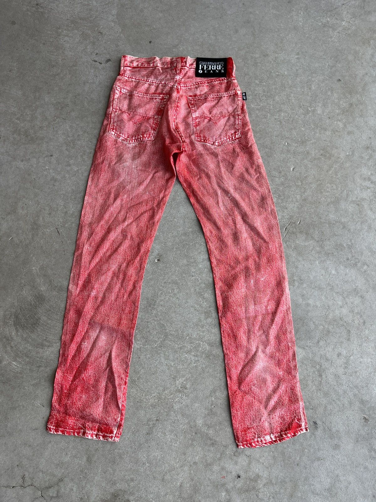 Other Vintage Italian Trompe Denim Trousers Size 24" / US 00 / IT 34 - 2 Thumbnail