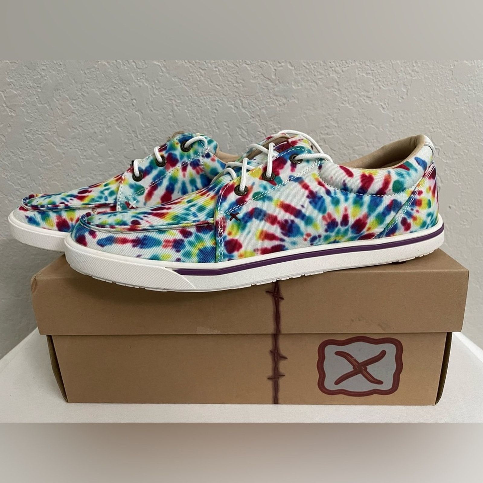 Twisted X Twisted X Women's Multi Tie-Dye Shoes Moc Toe Size 11 Size US 11 / IT 41 - 3 Thumbnail