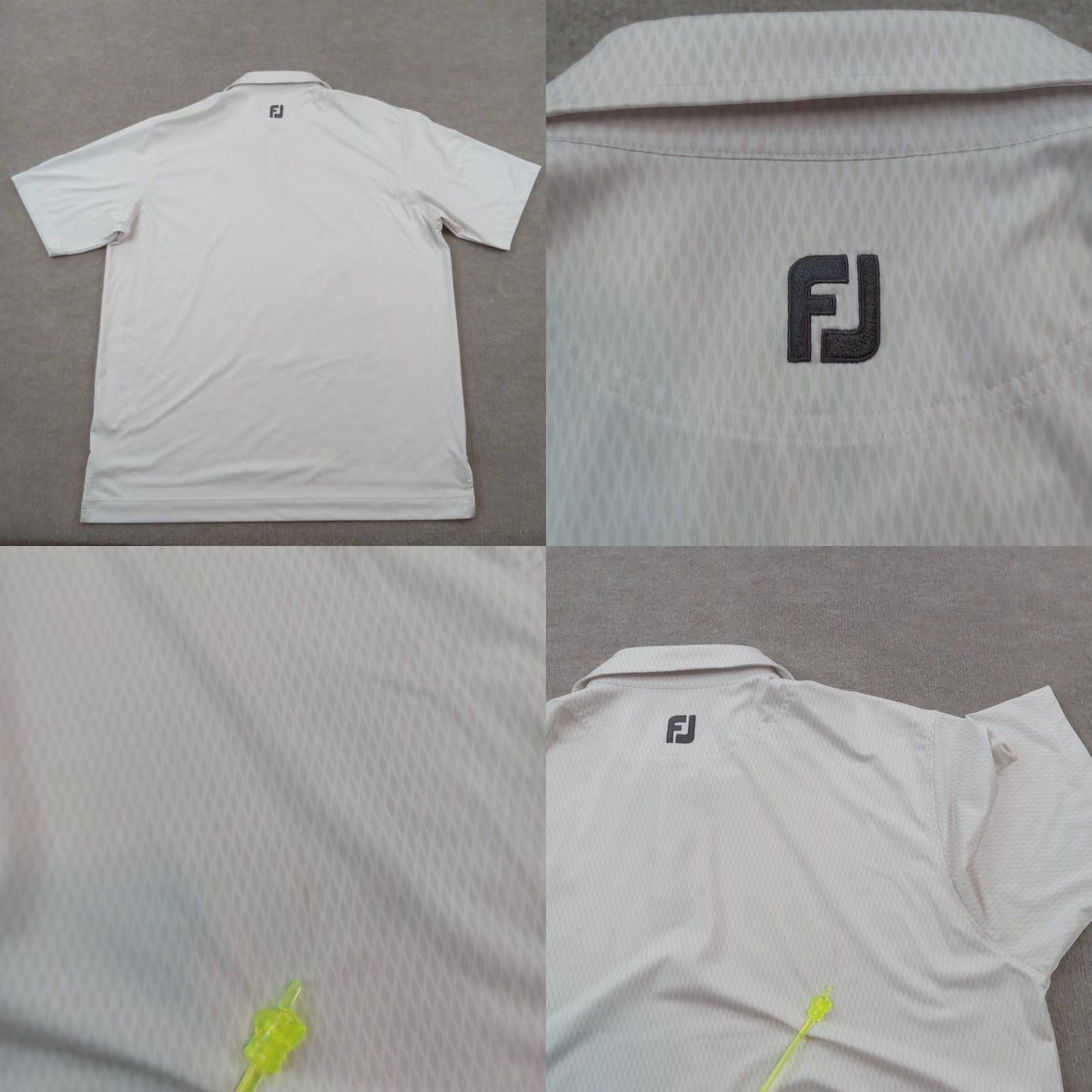 Footjoy FootJoy Polo Shirt Mens XL White Diamond Short Sleeve Stretch Golf Casual Z Size US XL / EU 56 / 4 - 9 Thumbnail