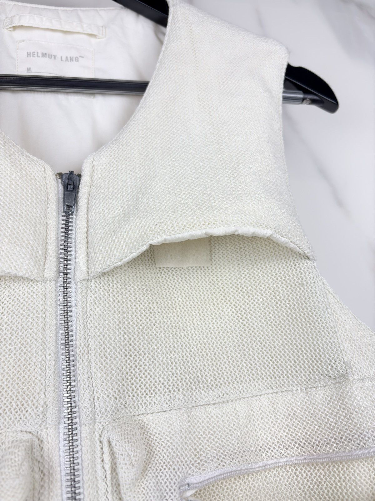 Helmut Lang SS99 Helmut Lang Mesh Net Padded Zip Cargo Pocket Vest Size US M / EU 48-50 / 2 - 4 Thumbnail