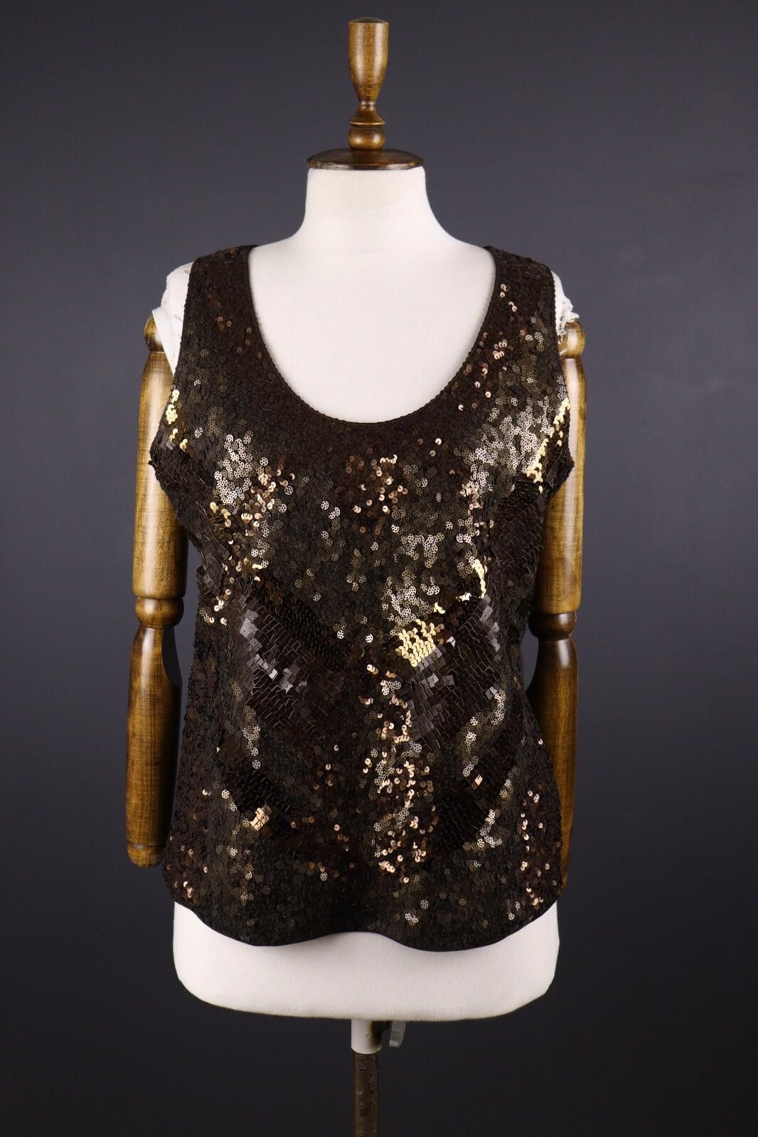 Polo Ralph Lauren Laurel by Escada Brown Tank Top Shirt I 48 / USA 12 / GB 16 Size M / US 6-8 / IT 42-44 - 1 Thumbnail
