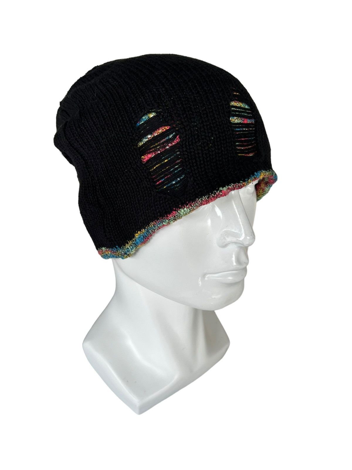 Japanese Brand × Kapital × Vintage Distressed Punk Bondage Style Reversible Beanie Hats Size ONE SIZE - 2 Thumbnail