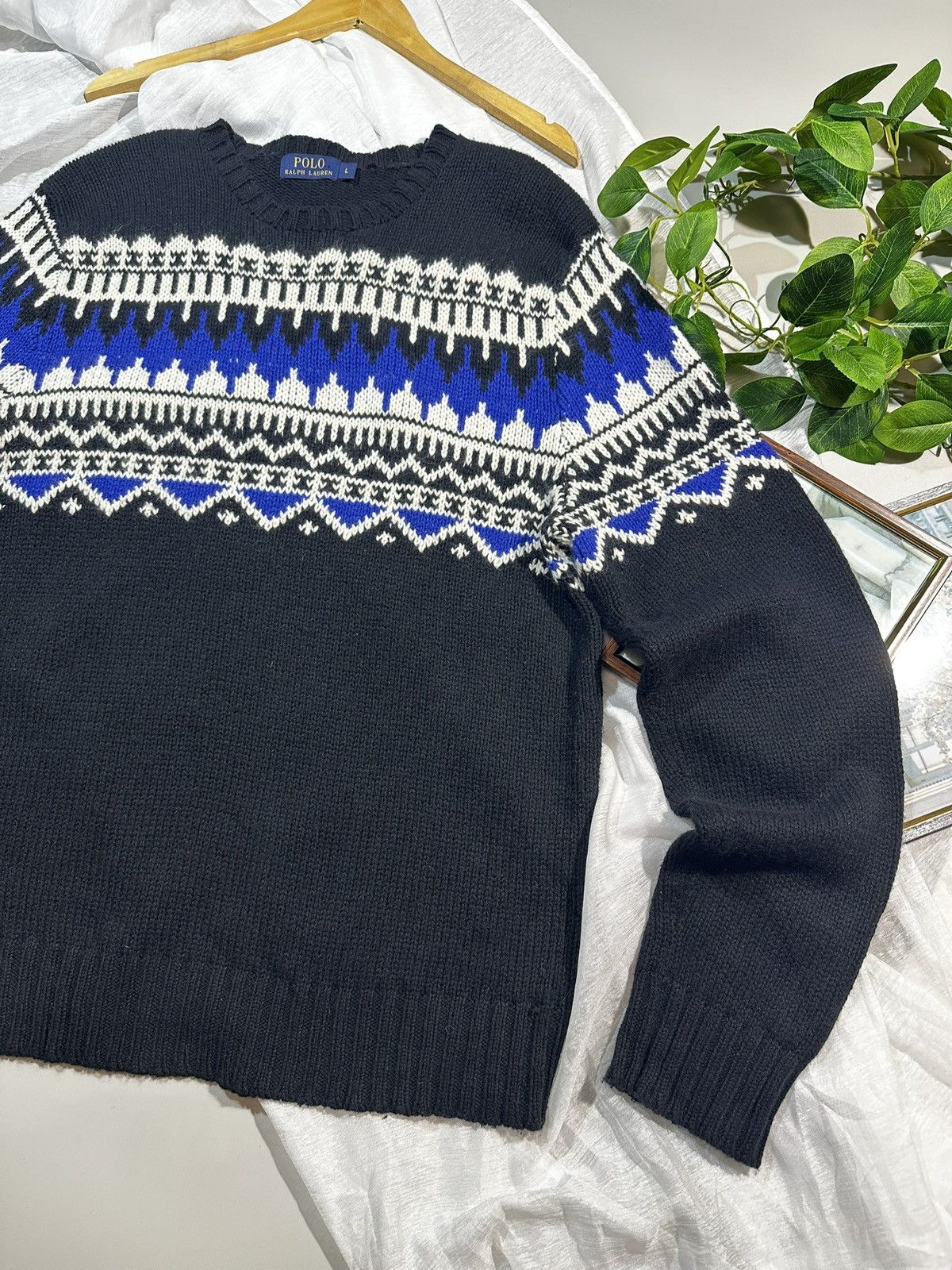 Polo Ralph Lauren Polo Ralph Lauren Fair Isle Wool Blend Sweater Jumper Knit Size US L / EU 52-54 / 3 - 3 Thumbnail