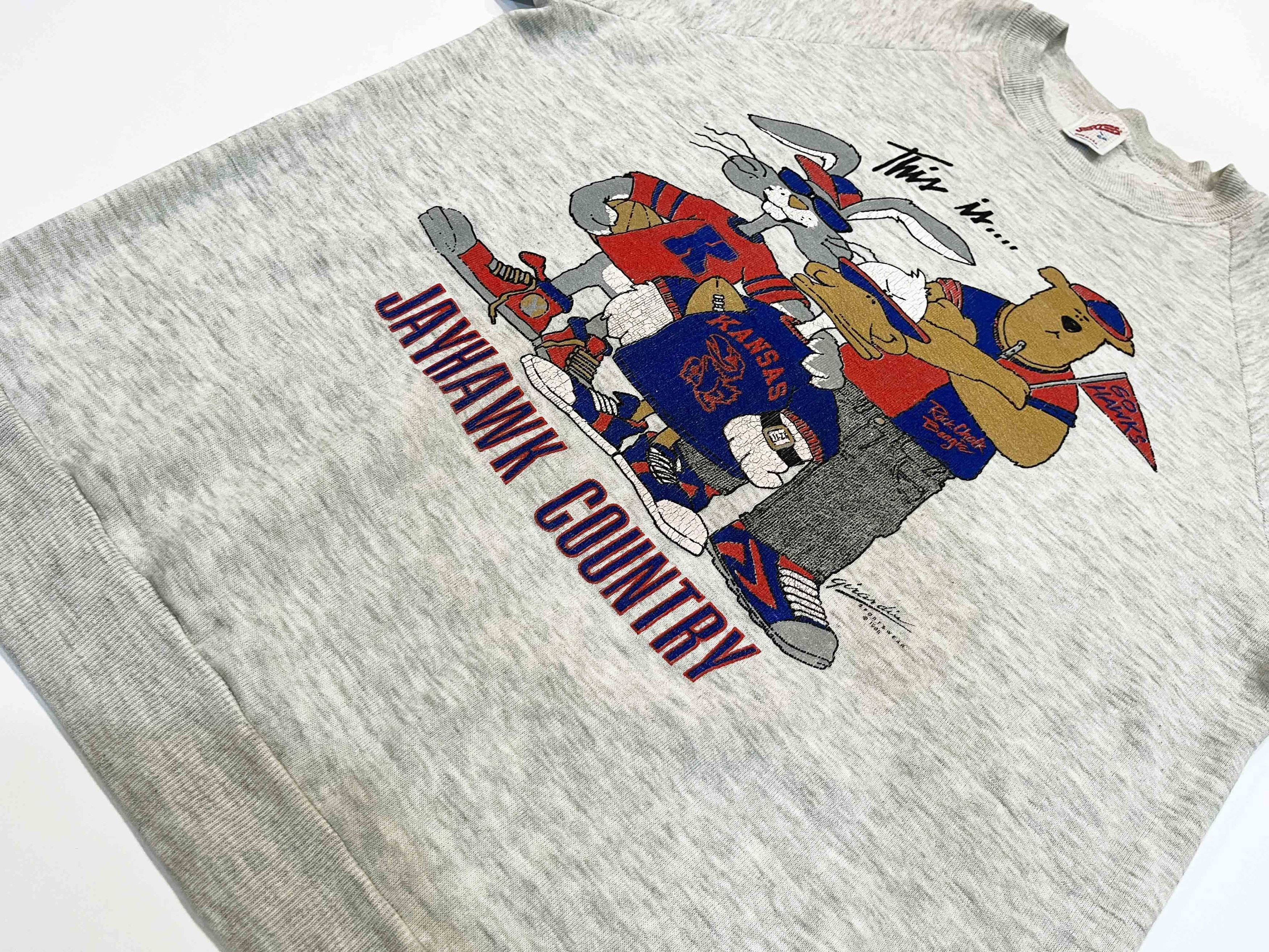 Jerzees Vintage Jerzees NCAA Kansas Jayhawks Crewneck Sweatshirt Size US L / EU 52-54 / 3 - 6 Thumbnail