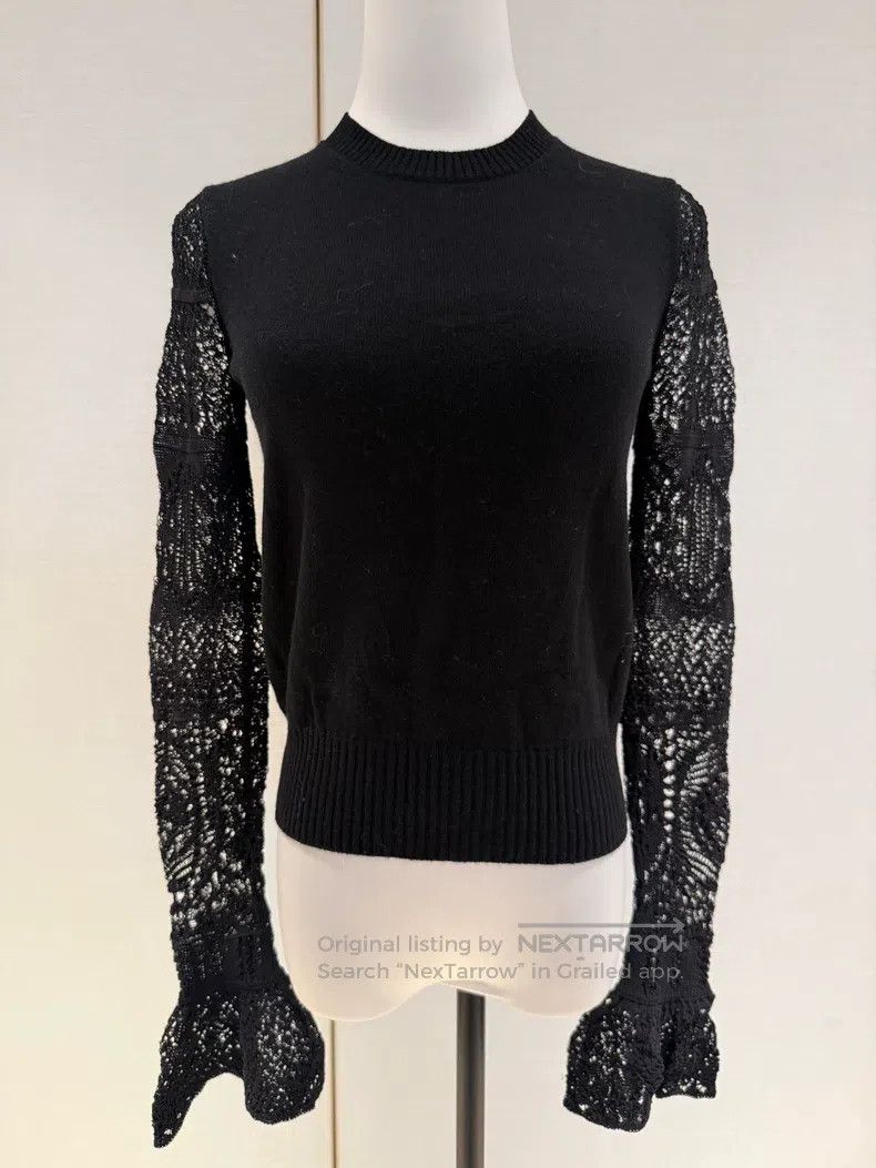 Alexander Mcqueen Hollow-out flared sleeve cashmere sweate