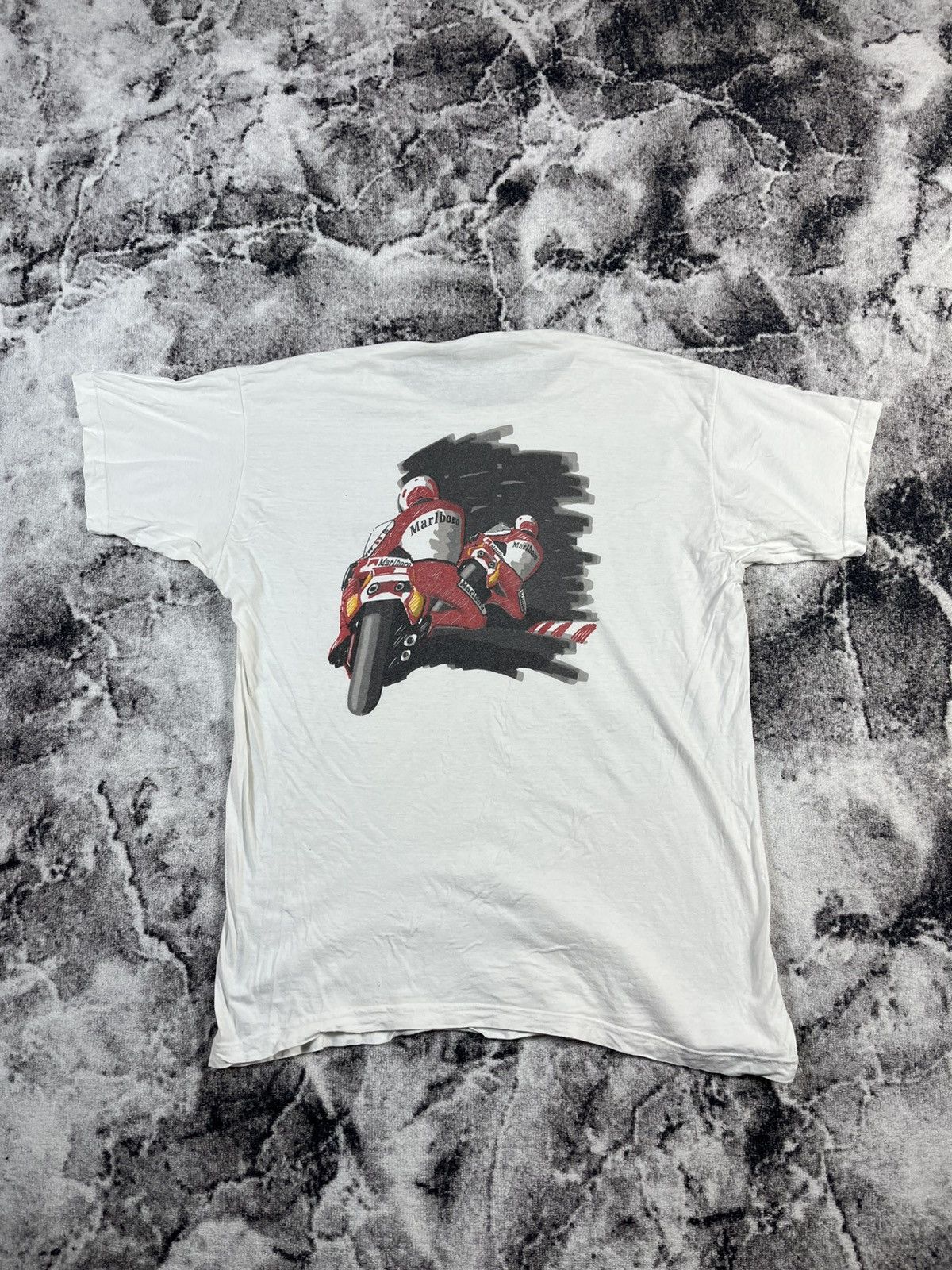 Marlboro Vintage Marlboro Racing Two Riders Tee XXL Fits Like XL Size US XXL / EU 58 / 5 - 1 Thumbnail