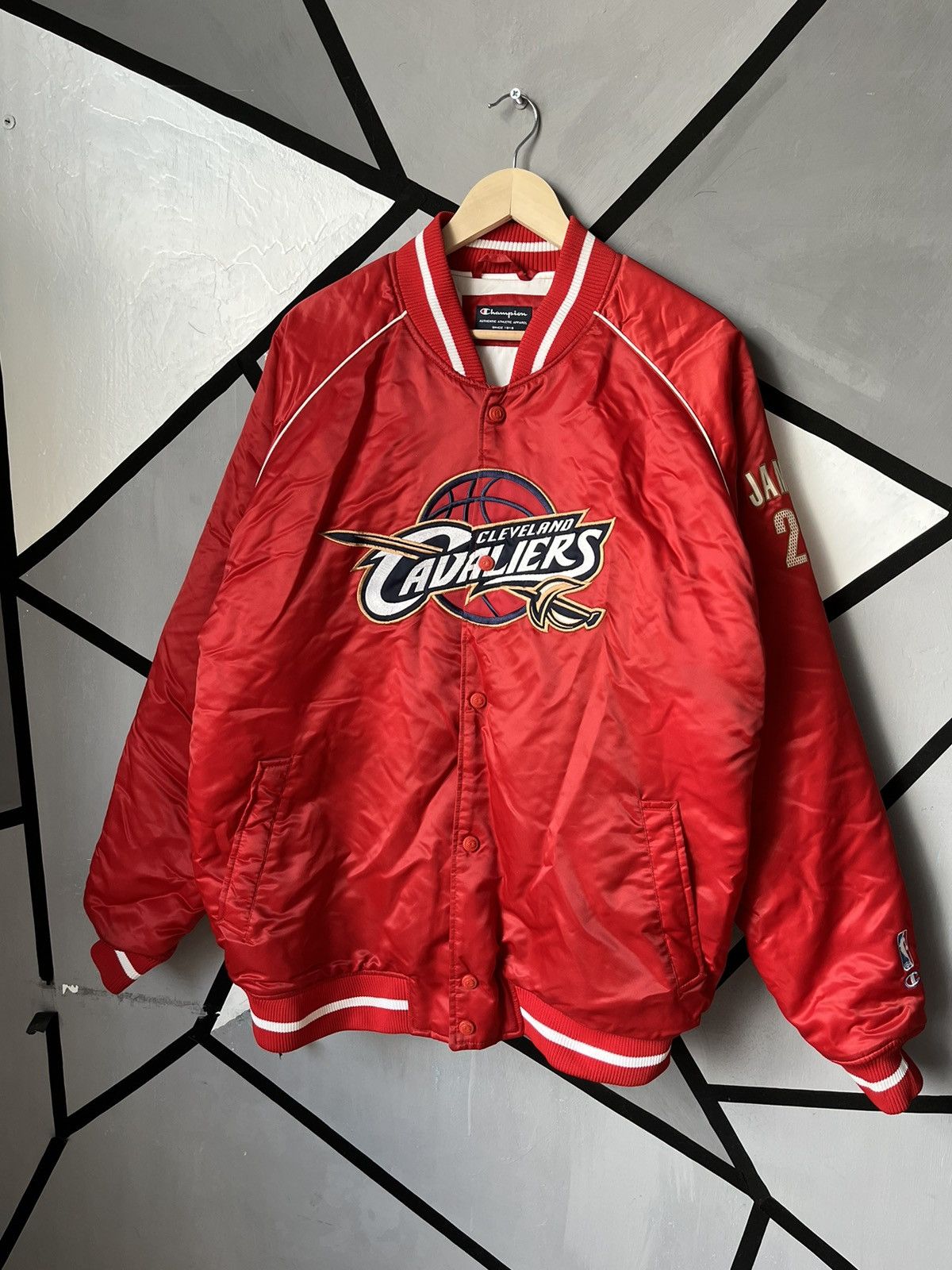 Champion NBA Vintage Vintage Champion Cleveland Cavaliers NBA Red Bomber Jacket Grailed