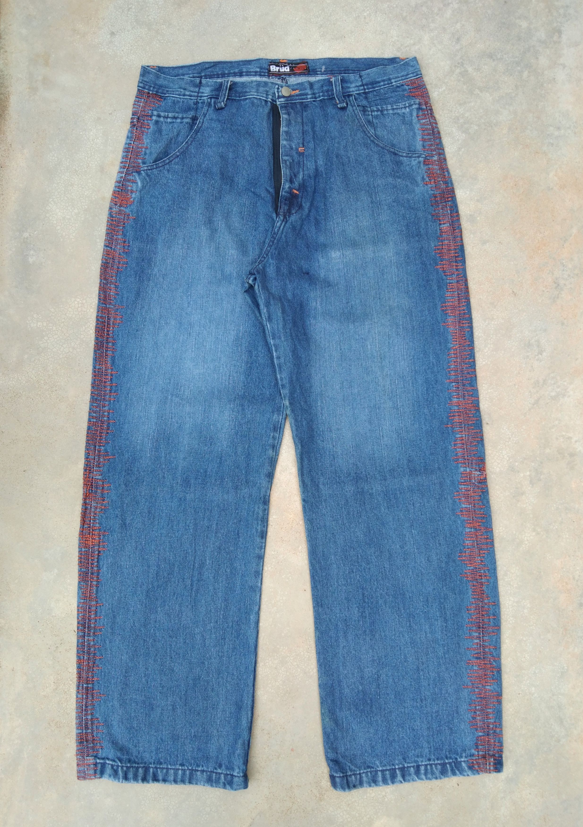 Vintage Vintage Brud Baggy Jnco Jeans Style 36x33 Size US 36 / EU 52 - 2 Thumbnail