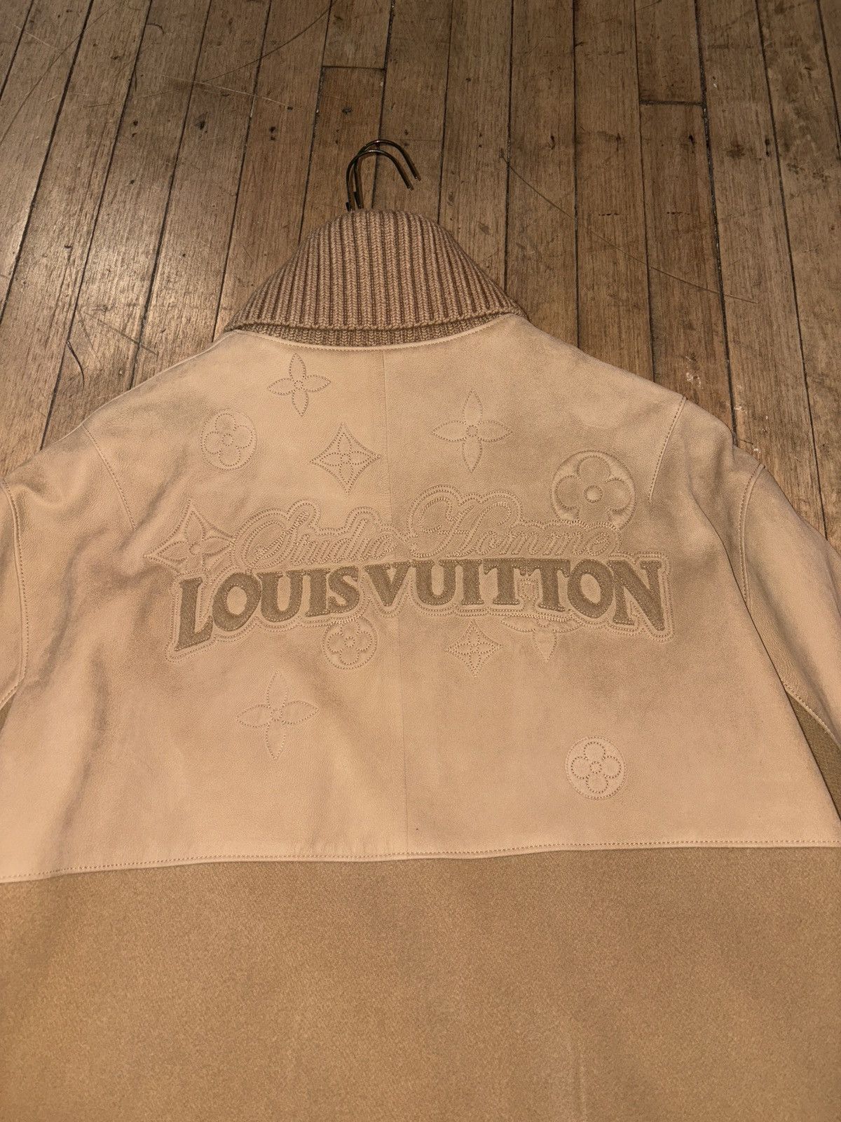 Designer × Louis Vuitton Mixed Material Leather Teddy Blouson Size US L / EU 52-54 / 3 - 18 Thumbnail
