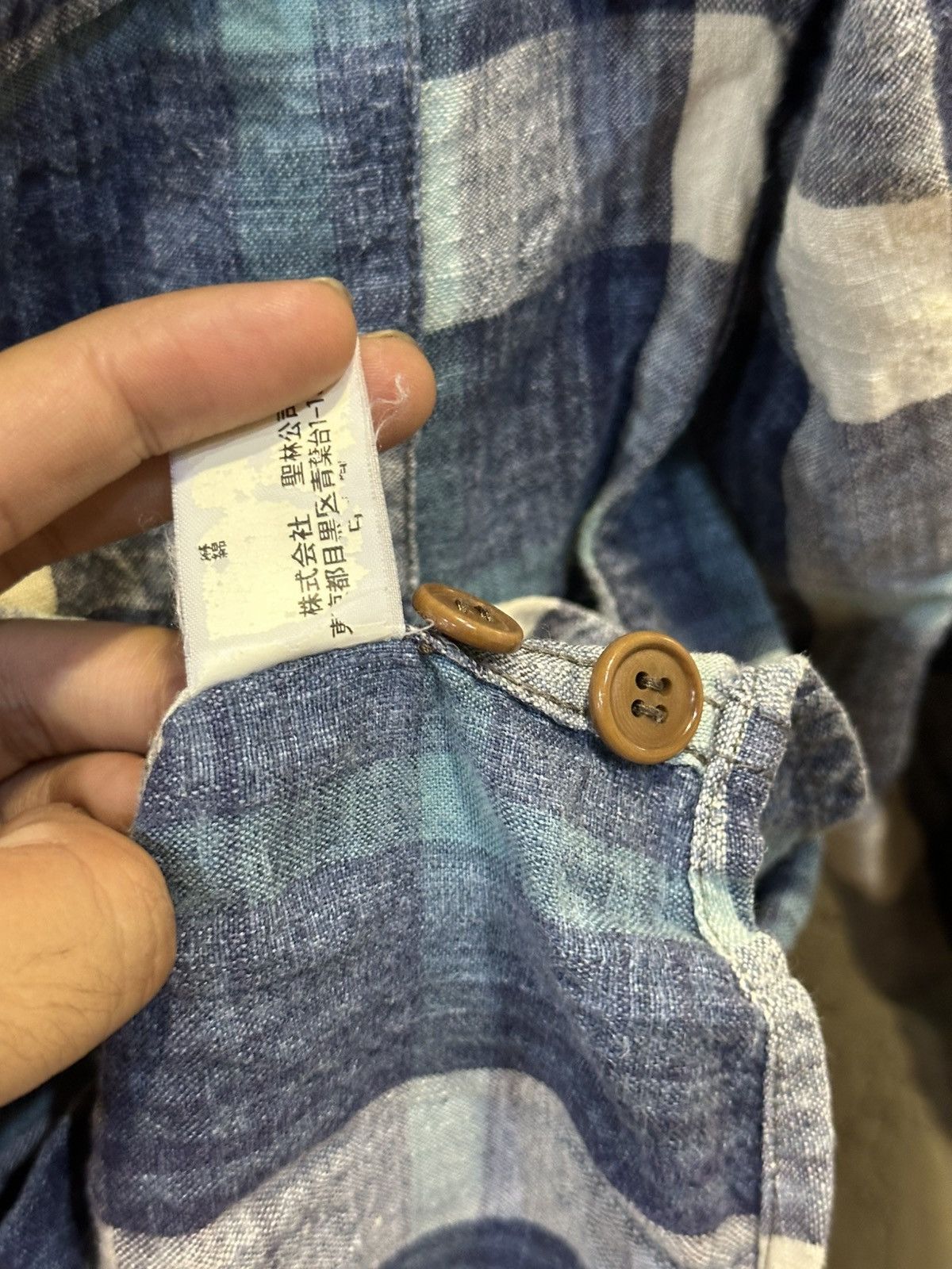 Blue Blue Japan Blue Blue Japan Indigo Dyed Flannel Button Up Shirt Size US M / EU 48-50 / 2 - 12 Thumbnail