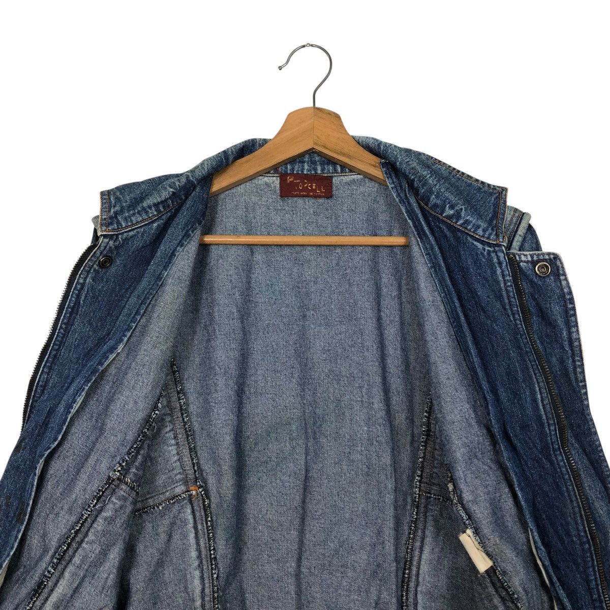 Japanese Brand 🔥VINTAGE BOMBER DENIM JACKET CELL TOKYO JAPAN ISSEY MIYAKE Size US S / EU 44-46 / 1 - 16 Thumbnail