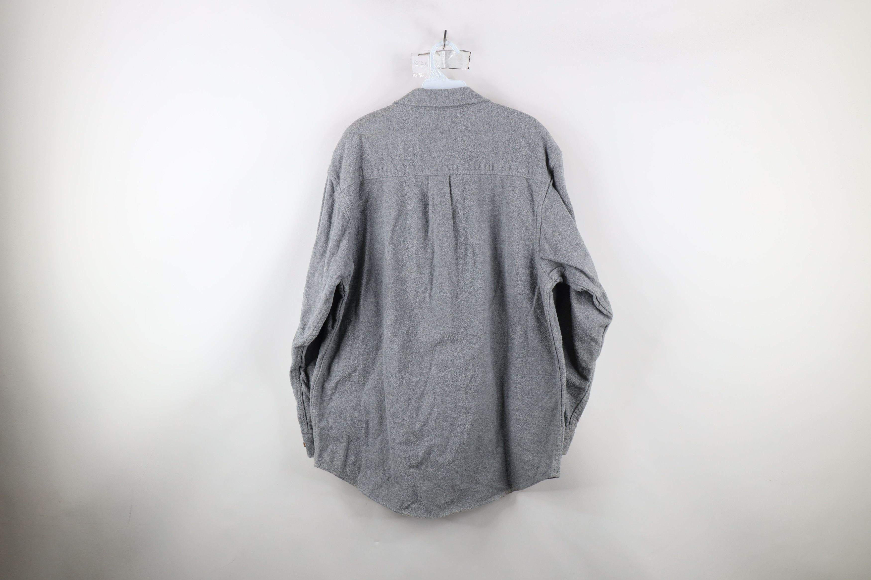 Vintage Vintage 90s Streetwear Chamois Cloth Button Shirt Gray Size US L / EU 52-54 / 3 - 9 Thumbnail