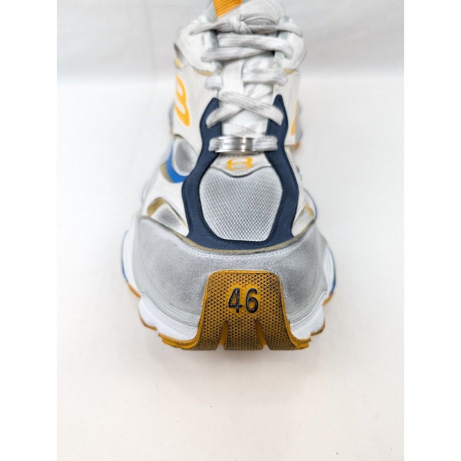 Balenciaga o1rshd1 Cargo Suede Low-Top Sneakers White/Grey/Orange/Blue Size US 12 / EU 45 - 6 Thumbnail