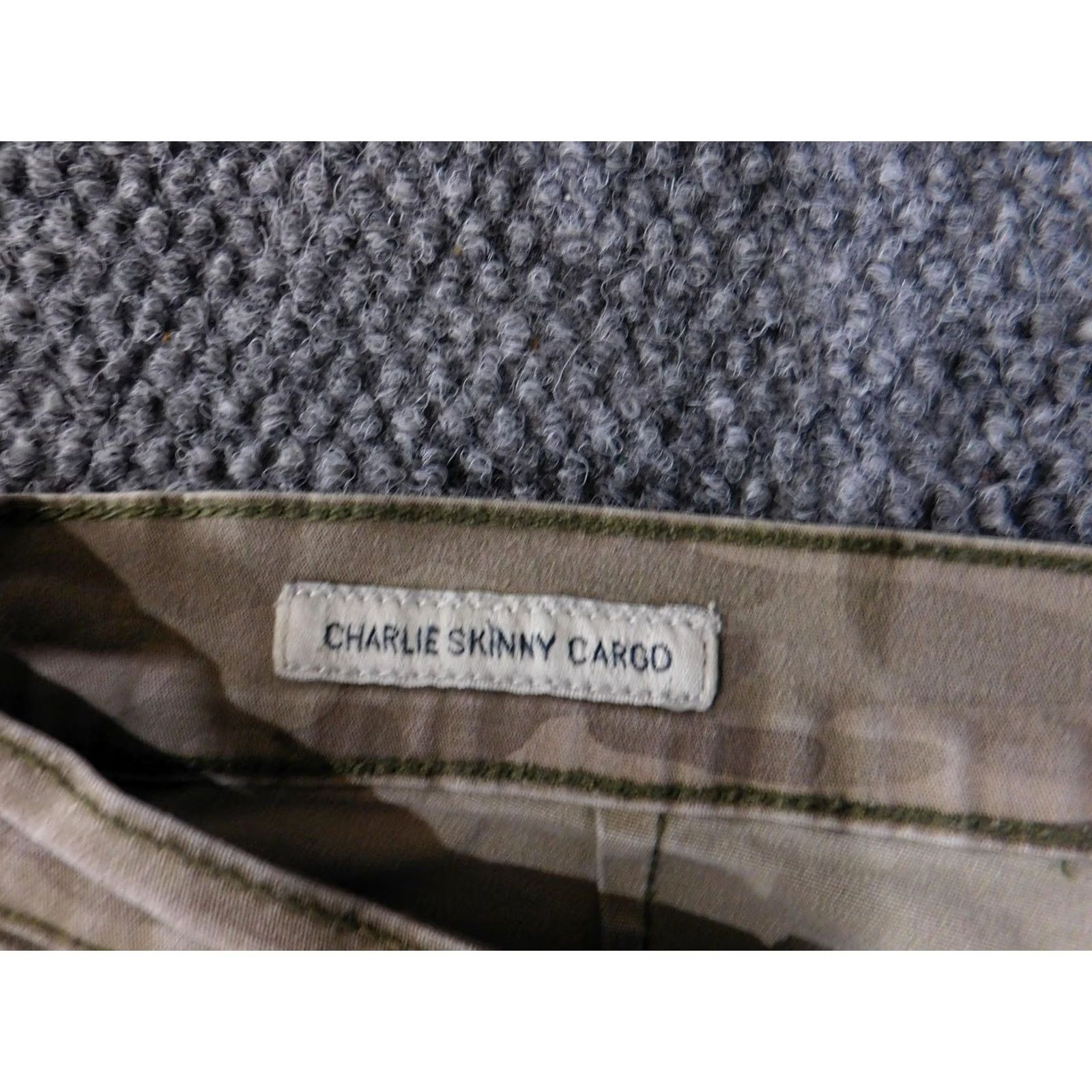 Lucky Brand Lucky Brand Charlie Skinny Cargo Pants Womens 14 Green Camouflage Ankle Zip Pockets Belt Loops Zip Fly 29in Inseam Mens? Size 36" / US 14 / IT 50 - 5 Thumbnail