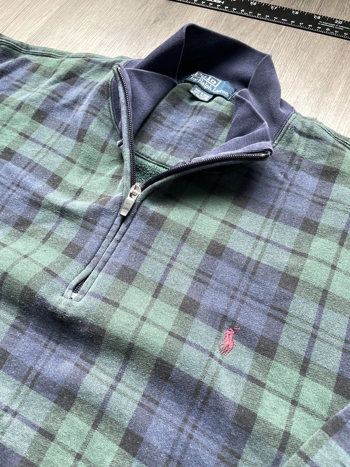 Polo Ralph Lauren × Ralph Lauren × Vintage Vintage Polo Ralph Lauren “Plaid Half-Zip” Sweater (Sz.XL) Size US XL / EU 56 / 4 - 2 Thumbnail