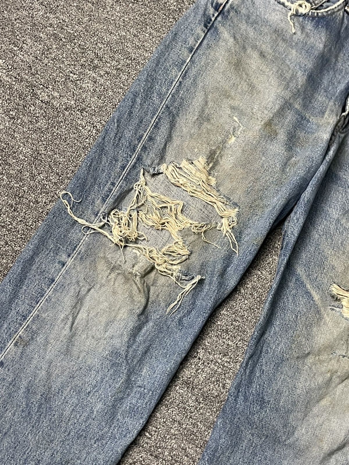 Edwin Vintage EDWIN Selvedge Distressed Jeans (83) Size US 32 / EU 48 - 3 Thumbnail
