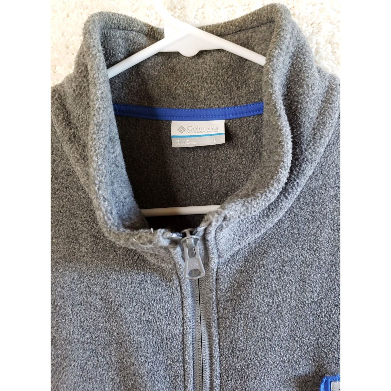 Vintage Columbia PFG Vest L Gray Fleece Full Zip Blue Trim Men's Size US L / EU 52-54 / 3 - 4 Thumbnail