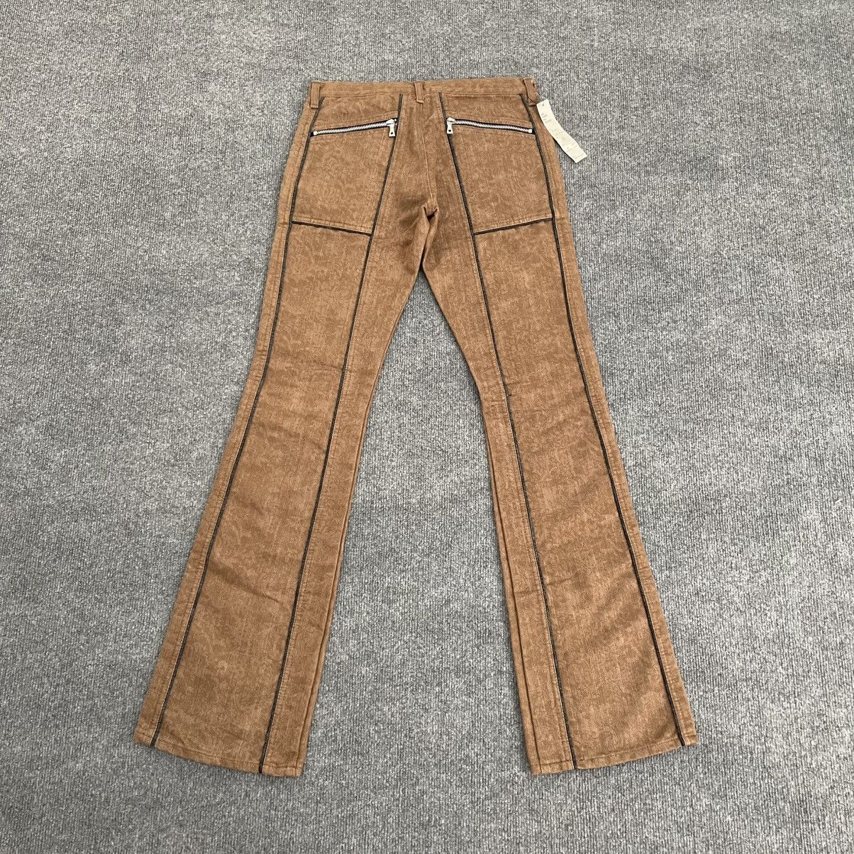 semanticdesign Semantic Design Brown Denim Flared Pants New with Tag Size US 29 - 6 Thumbnail