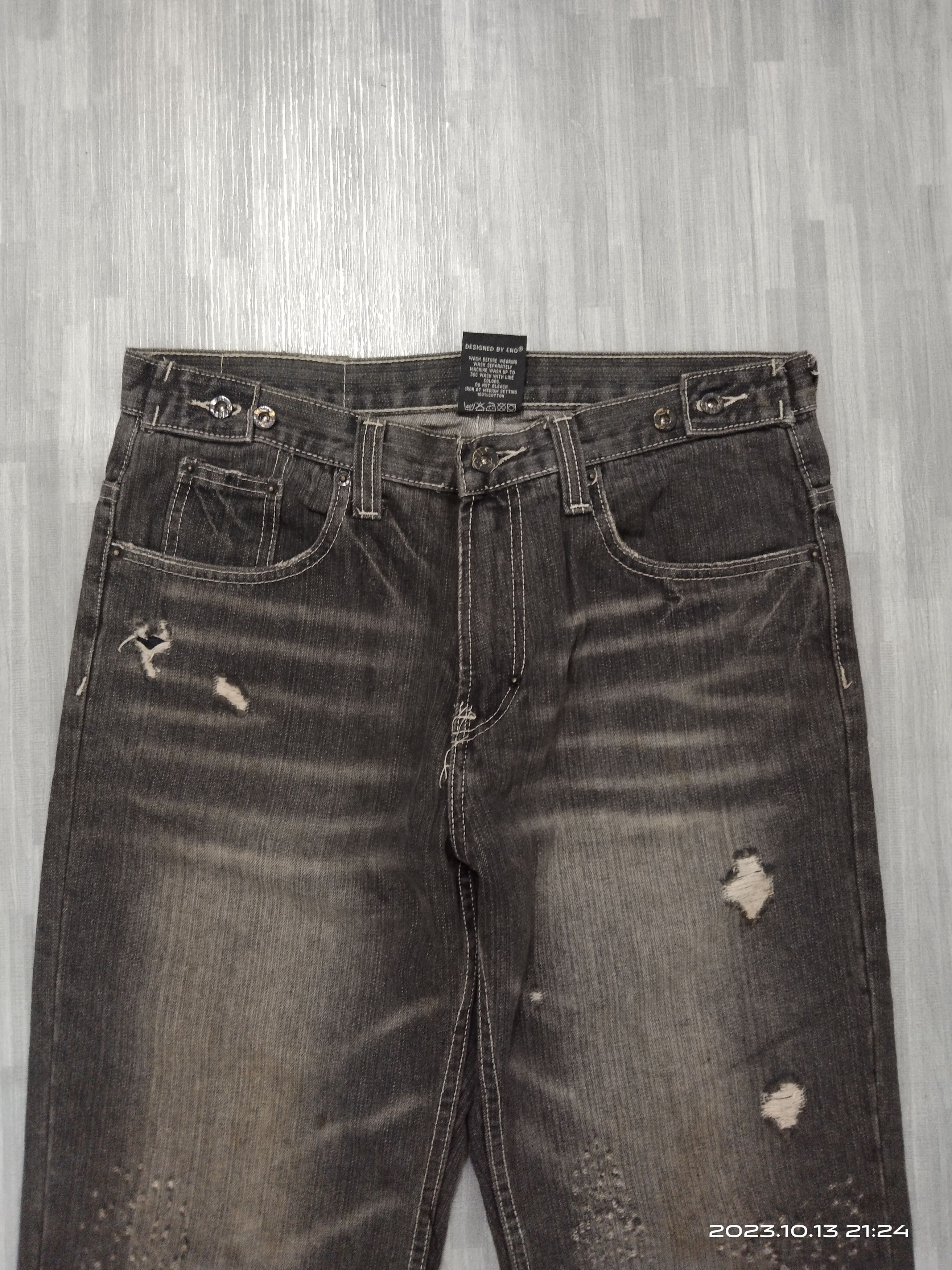 Japanese Brand SICK WASHED BLACK ENG DENIM PANTS Size US 32 / EU 48 - 4 Thumbnail