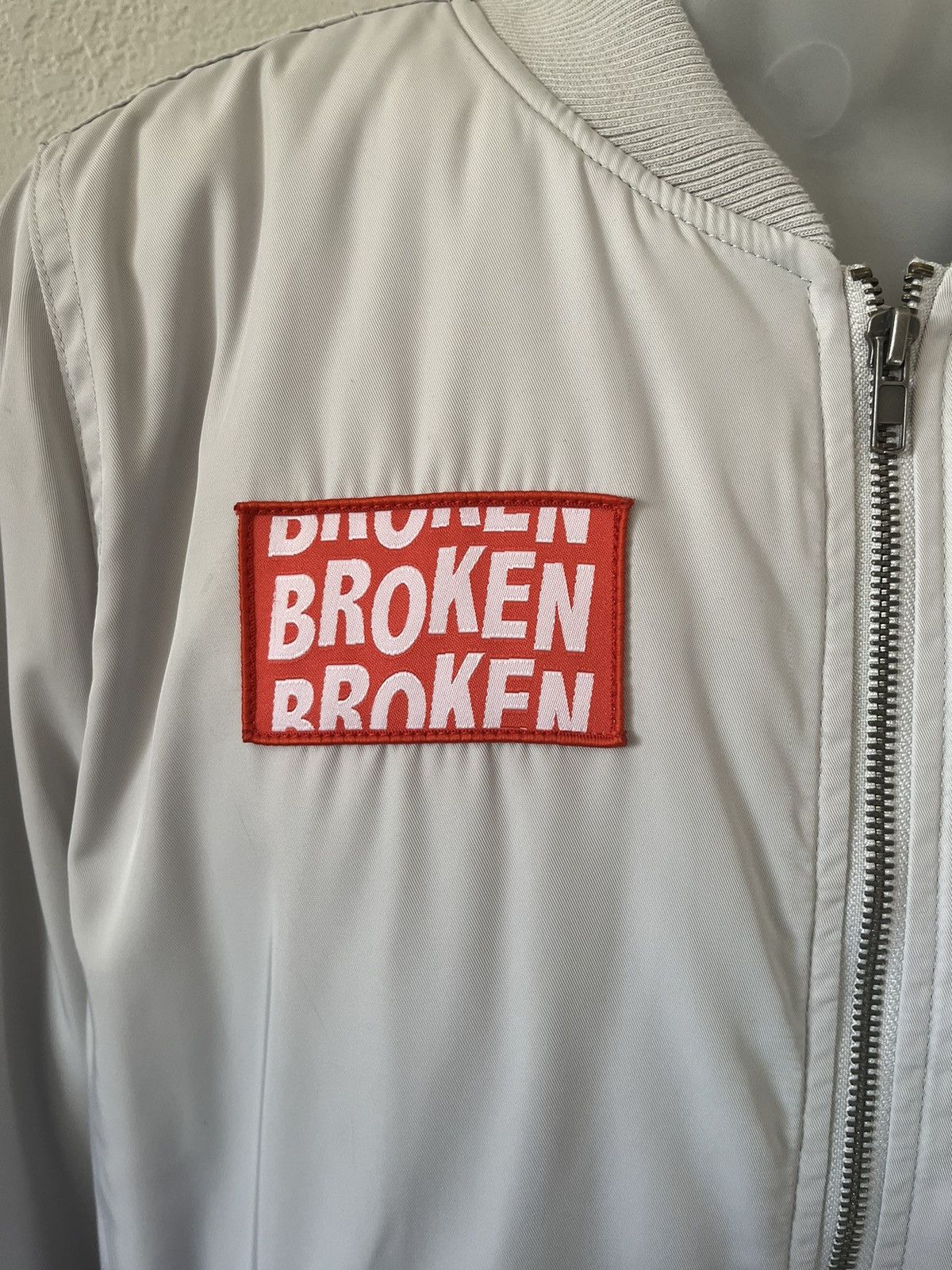 Broken Promises Broken Promises Women's Grey Bomber Jacket Size L / US 10 / IT 46 - 9 Thumbnail