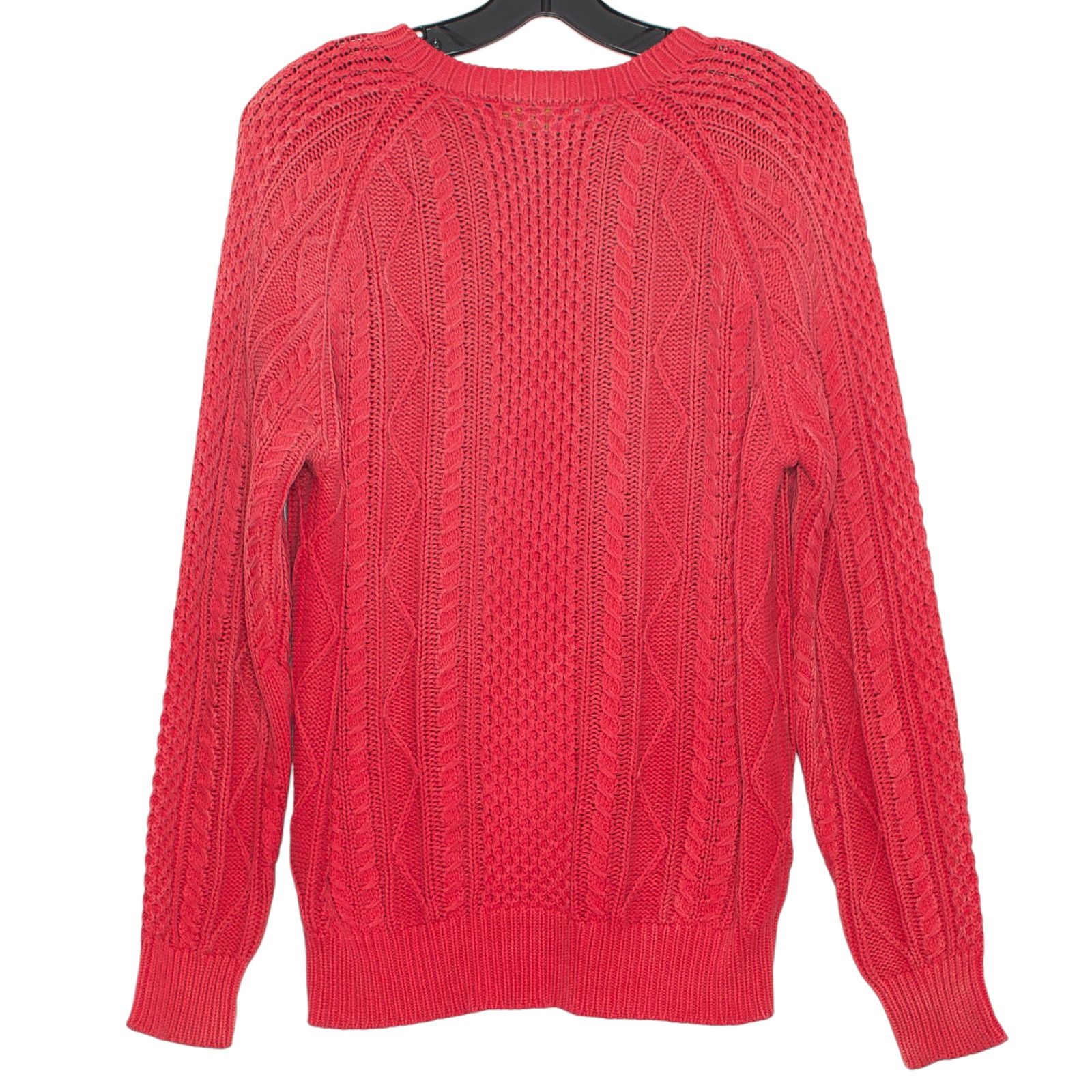 Polo Ralph Lauren Polo Ralph Lauren Sweater Cable Preppy Academia Red Medium Size M / US 6-8 / IT 42-44 - 2 Thumbnail