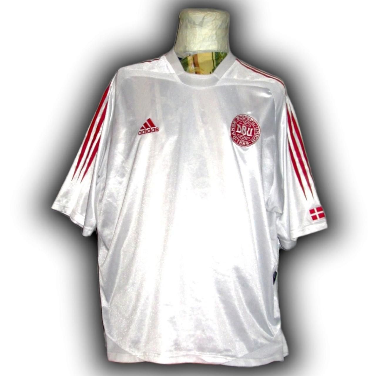 Adidas Denmark 2004 2005 Away Shirt Jersey Size US XXL / EU 58 / 5 - 1 Thumbnail