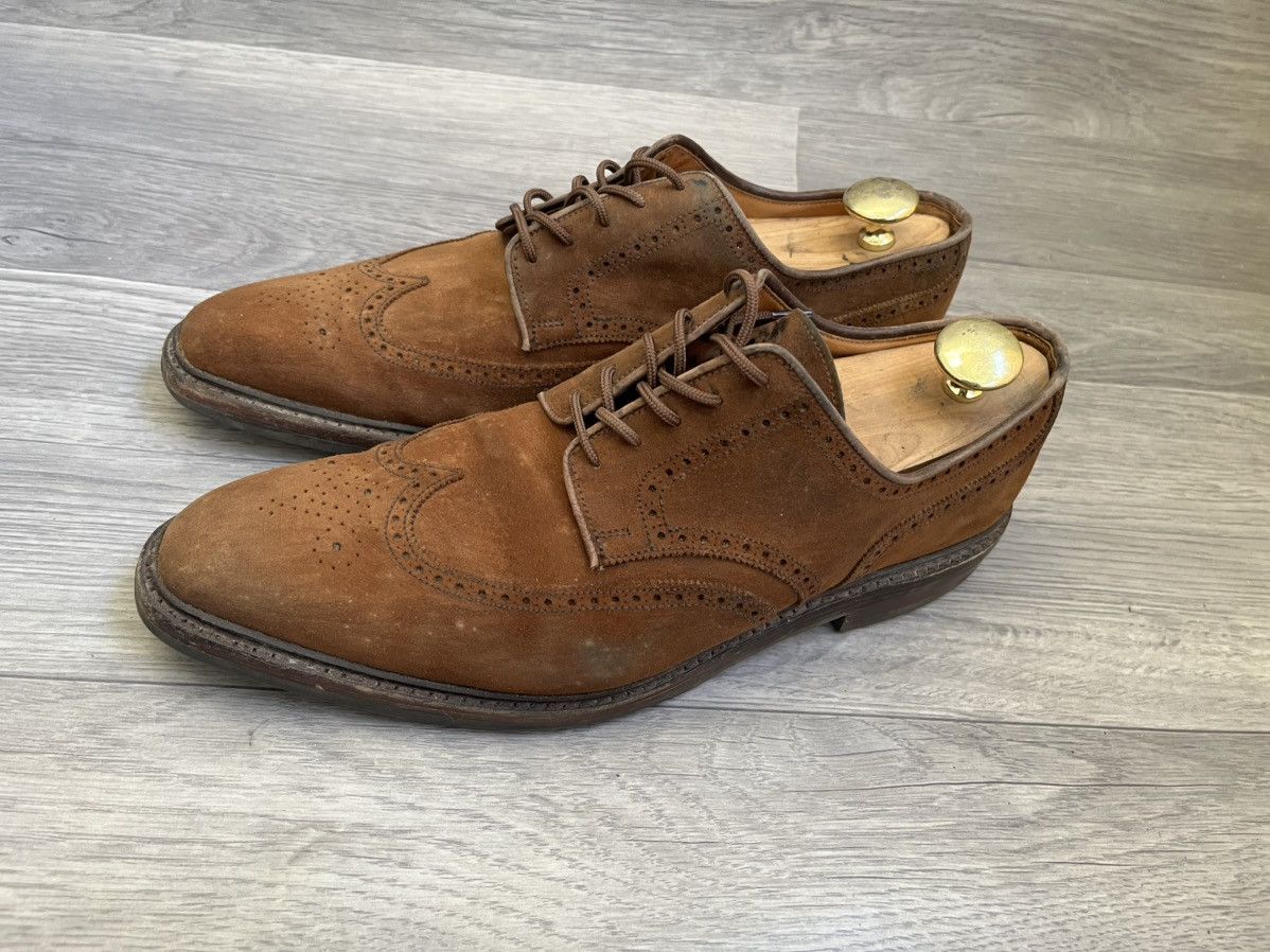 Crockett & Jones Crockett & jones brown suede wingtip oxford leather shoes Size US 10.5 / EU 43-44 - 7 Thumbnail