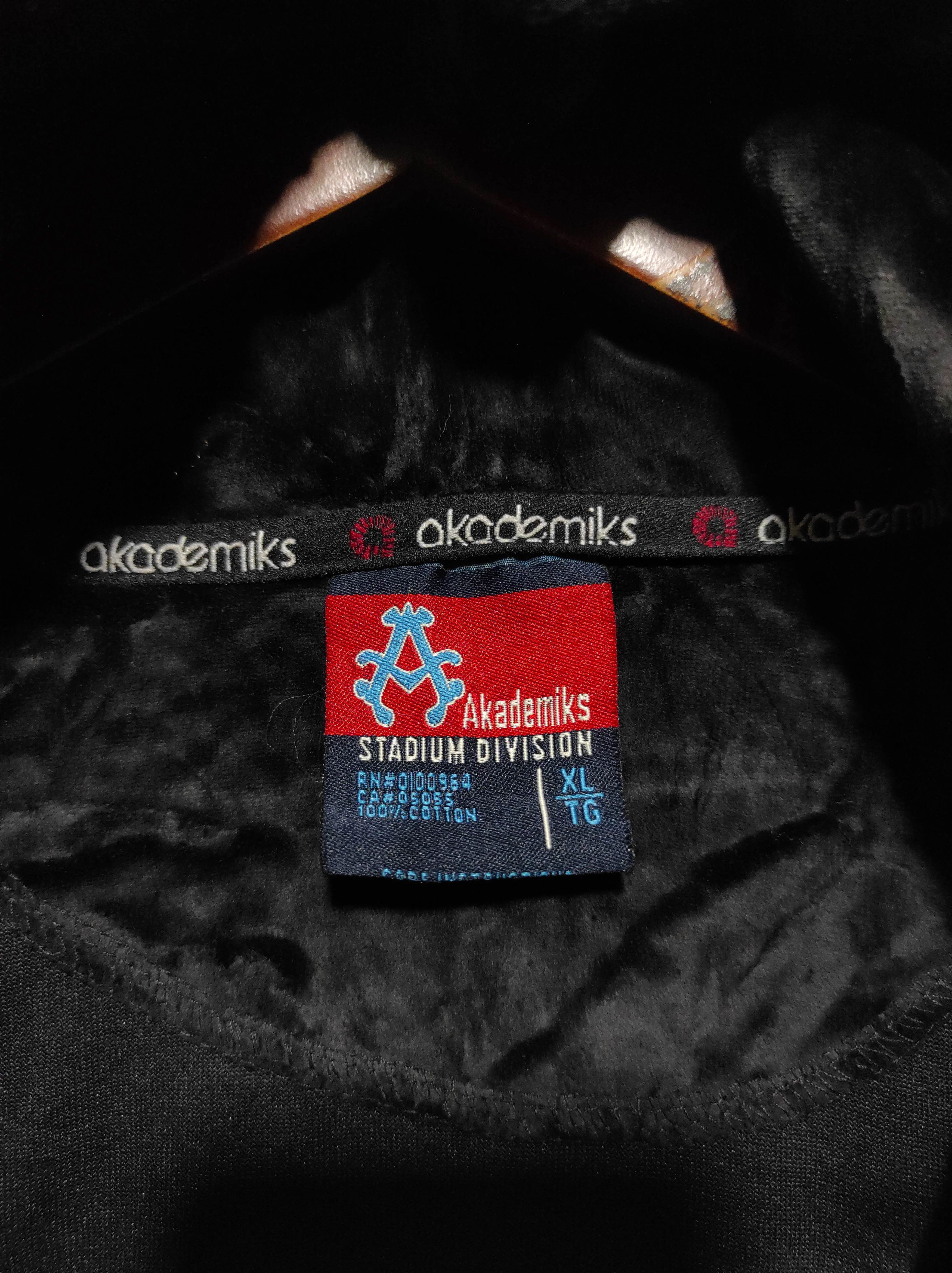Japanese Brand Akademiks Stadium Division Velvet zip fur hoodie LGB style Size US XL / EU 56 / 4 - 11 Thumbnail