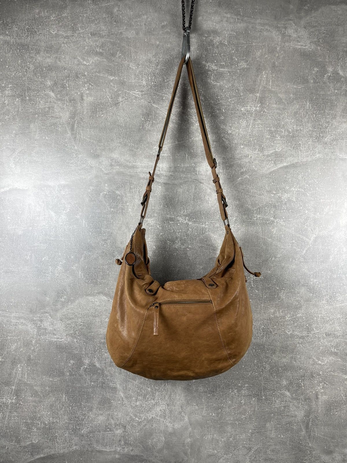 Genuine Leather Aunts Uncles Brown Leather Hobo Shoulder Vintage Slouchy Bag Size ONE SIZE - 4 Thumbnail