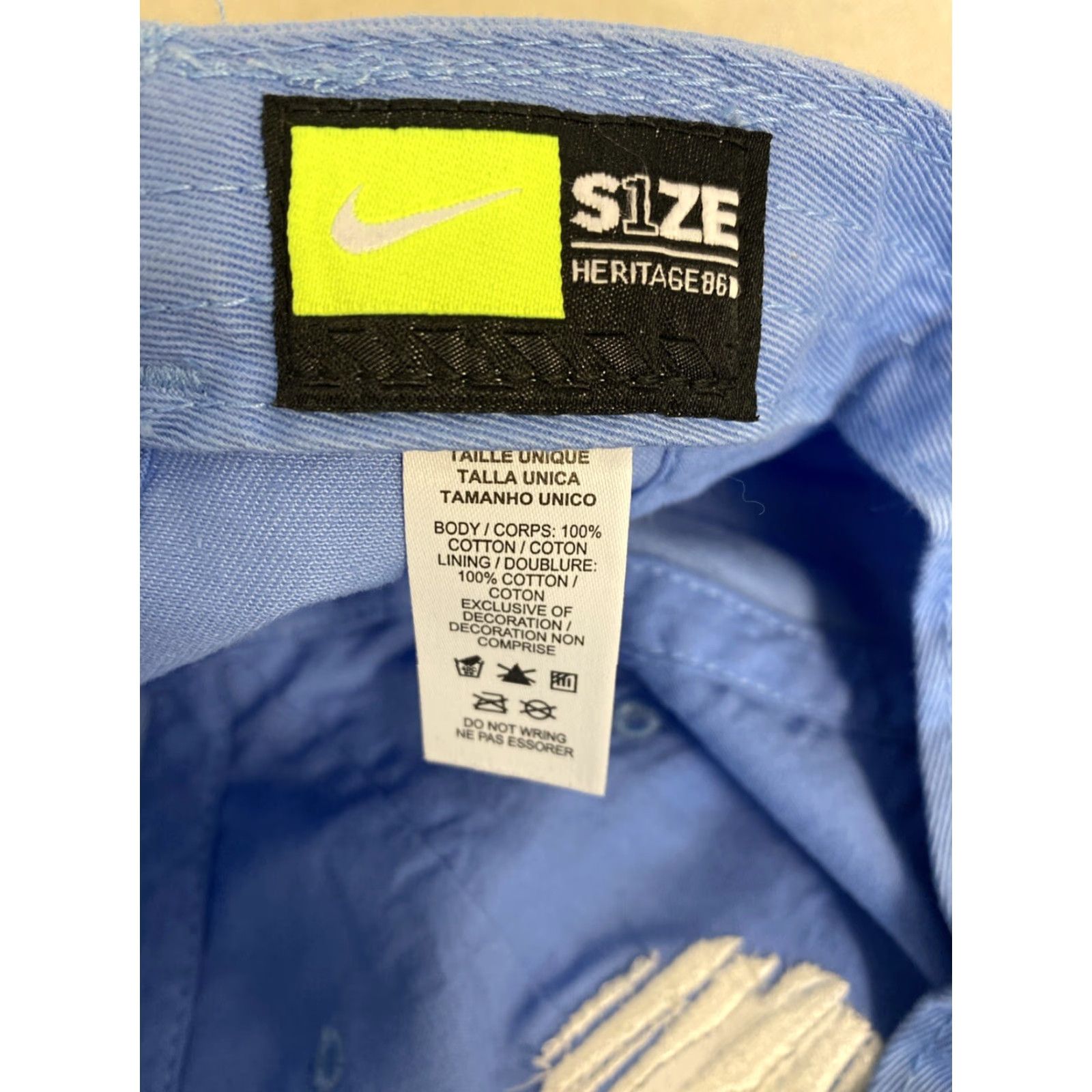 Nike NikeGolf Blue Cotton Embroidered Logo Baseball Cap Adjustable Men Outdoor Sports Casual Size ONE SIZE - 6 Thumbnail