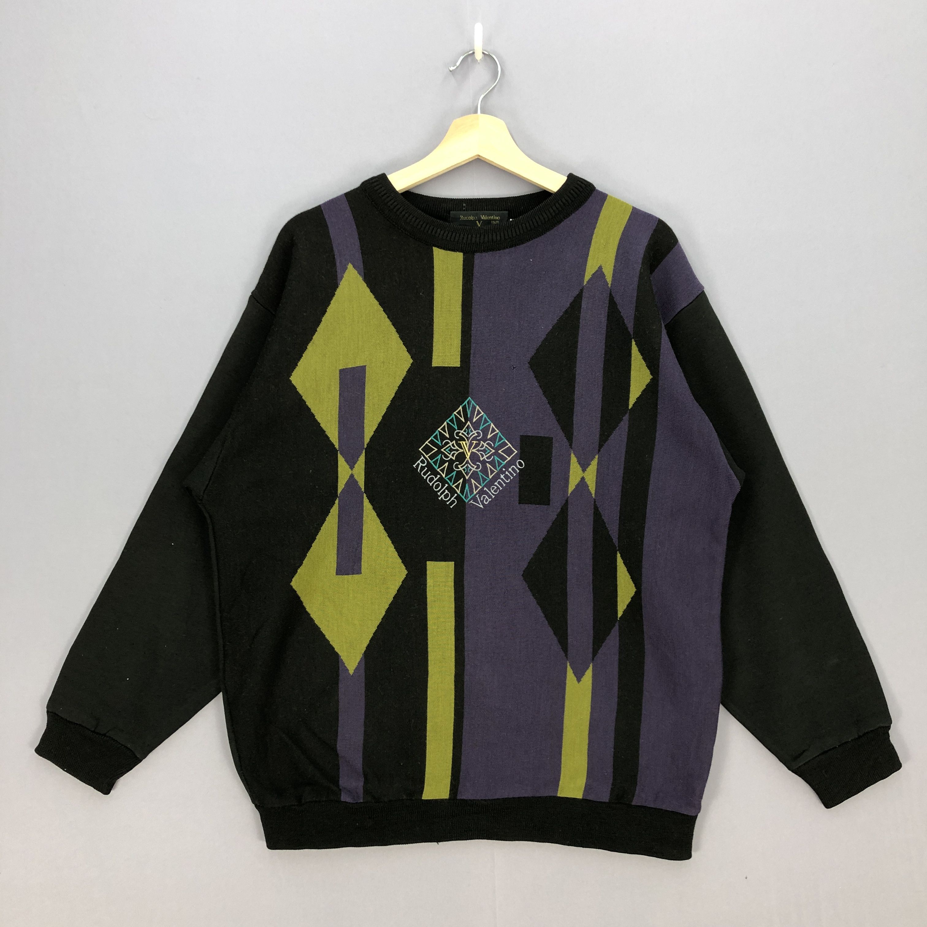 Homespun Knitwear × Vintage Rudolph Valentino Knitwear Sweatshirt Nice Design Sweater Size US L / EU 52-54 / 3 - 2 Thumbnail