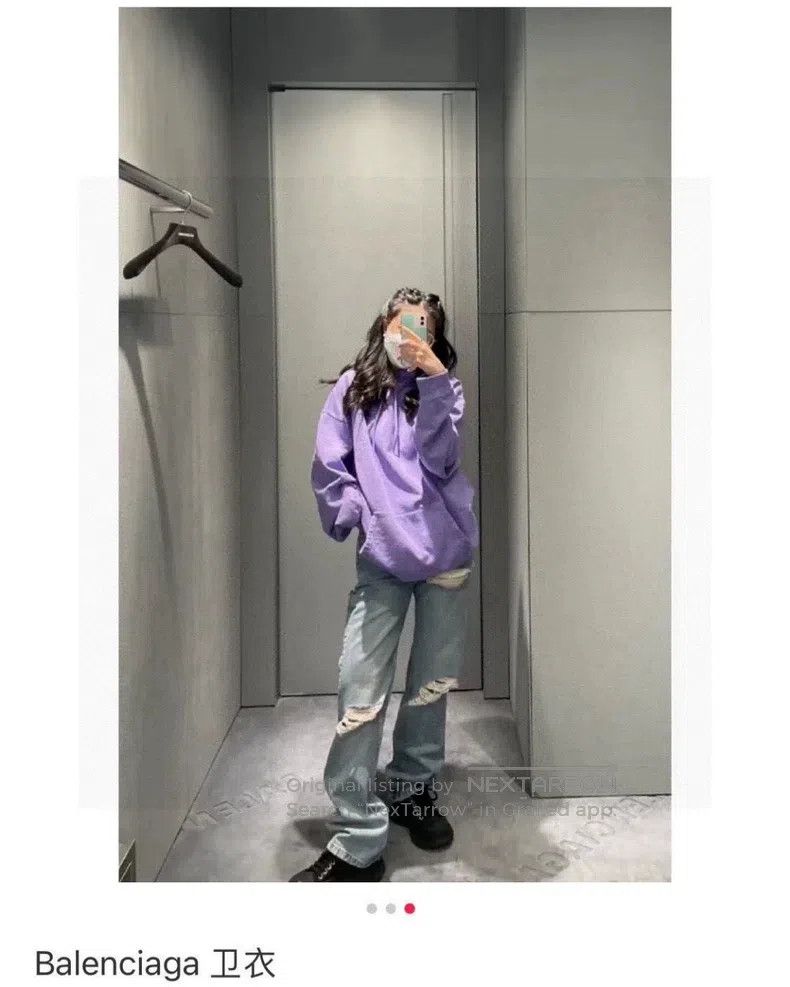 Balenciaga Balenciaga Purple Hoodie Size US M / EU 48-50 / 2 - 9 Thumbnail