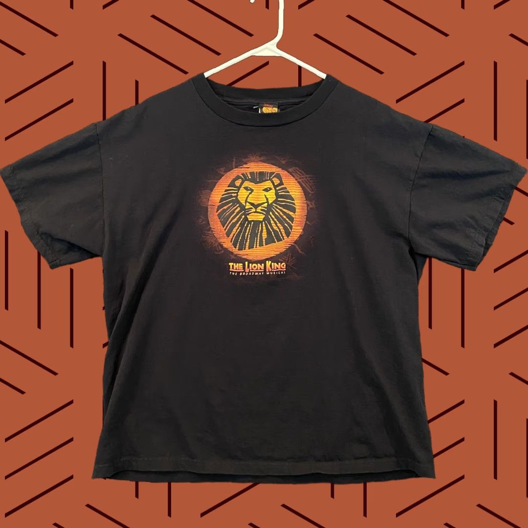 Disney VINTAGE Disney Lion King Shirt Men's Large Black Broadway Musical Tee Graphic Y2K 2000s Lion King Broadway Theme Mens Tee Size US L / EU 52-54 / 3 - 1 Thumbnail