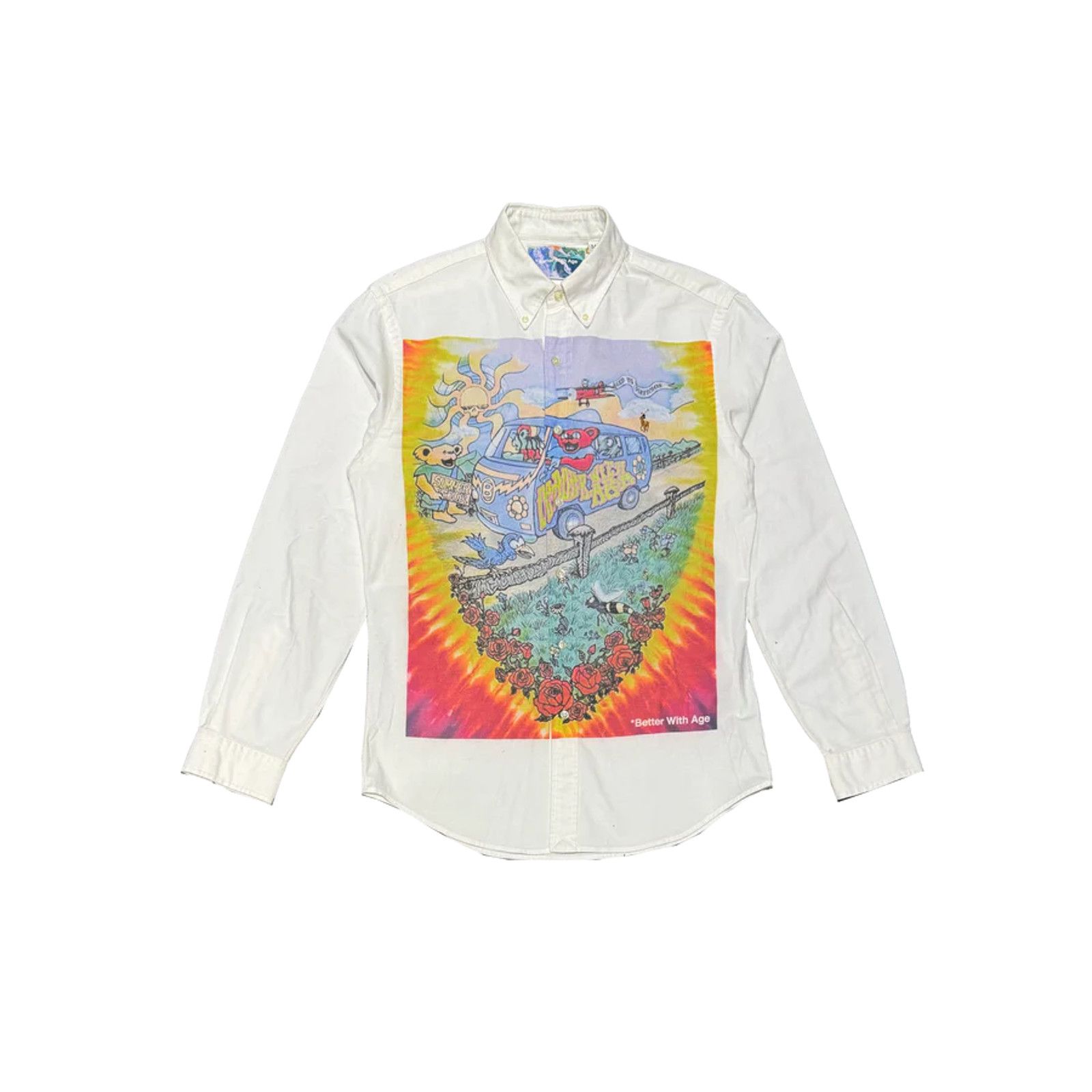 Better With Age Better With Age 'Road Trip' White Button Down Shirt Size US M / EU 48-50 / 2 - 1 Thumbnail