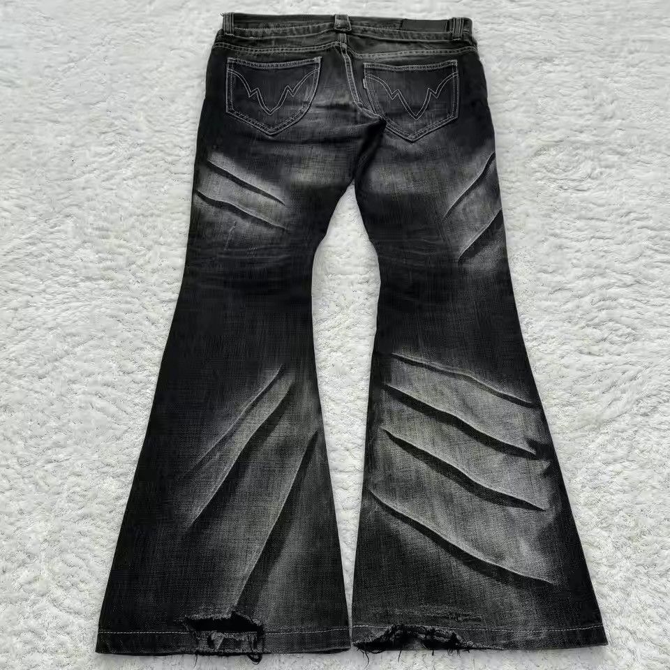 Japanese Brand Y2k Flared Lace Up Jean Size US 33 - 5 Thumbnail