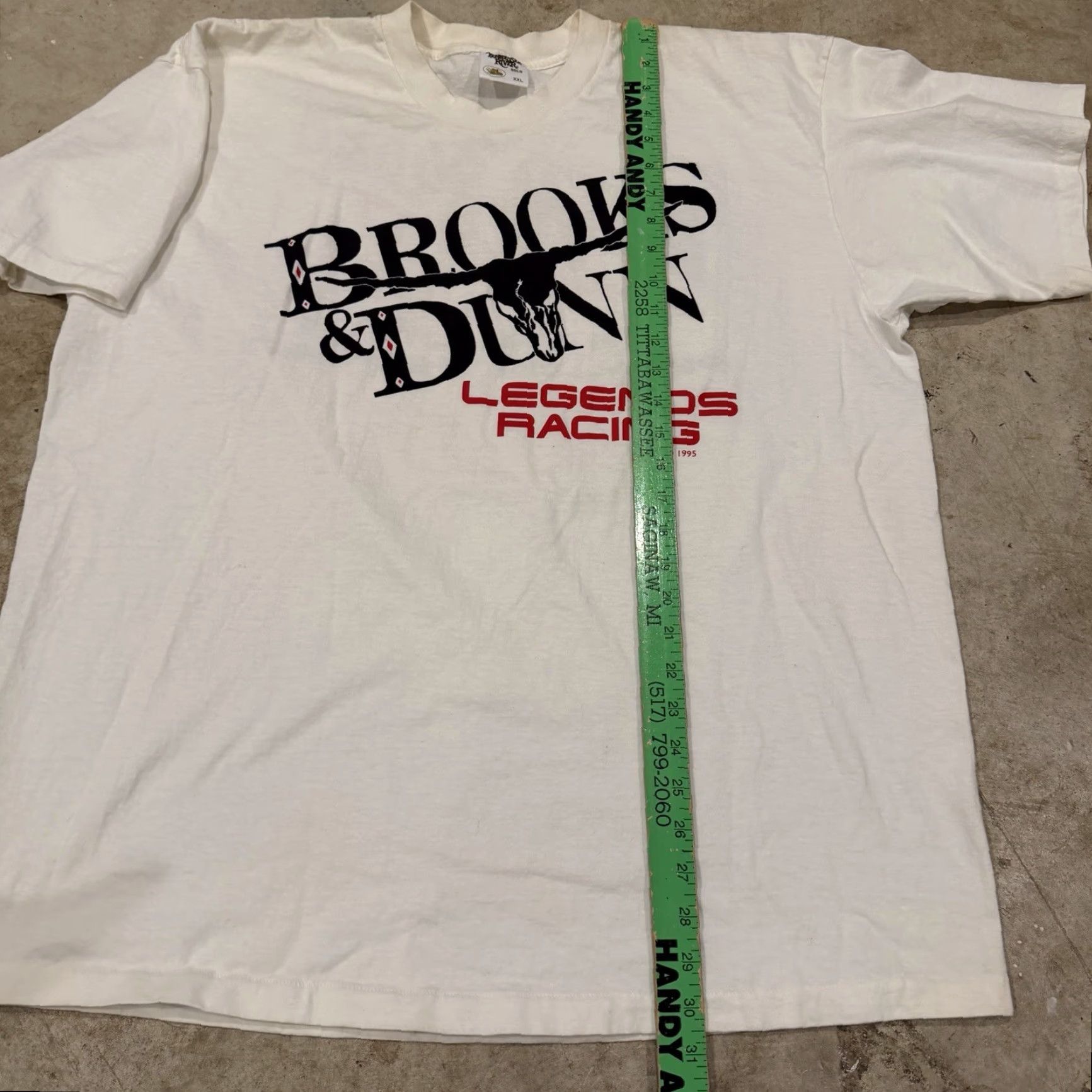 Brooks VINTAGE Brooks & Dunn Shirt 2XL White Cotton Rockabilly 1990s Rare Mens Size US XXL / EU 58 / 5 - 7 Thumbnail