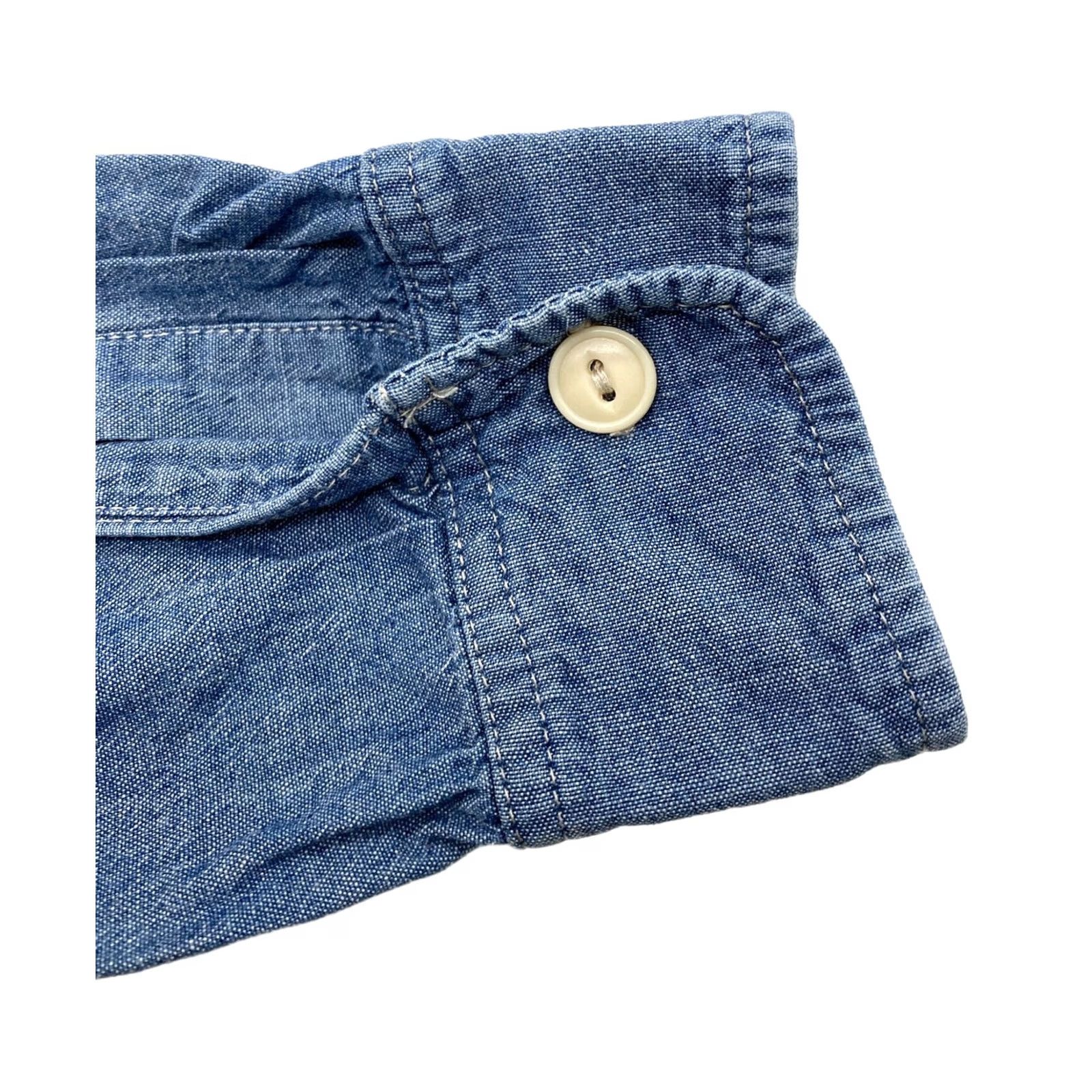 Sugar Cane SUGAR CANE Chambray Work Shirt Indigo M Men Button-Up SC25677 Size US M / EU 48-50 / 2 - 4 Thumbnail