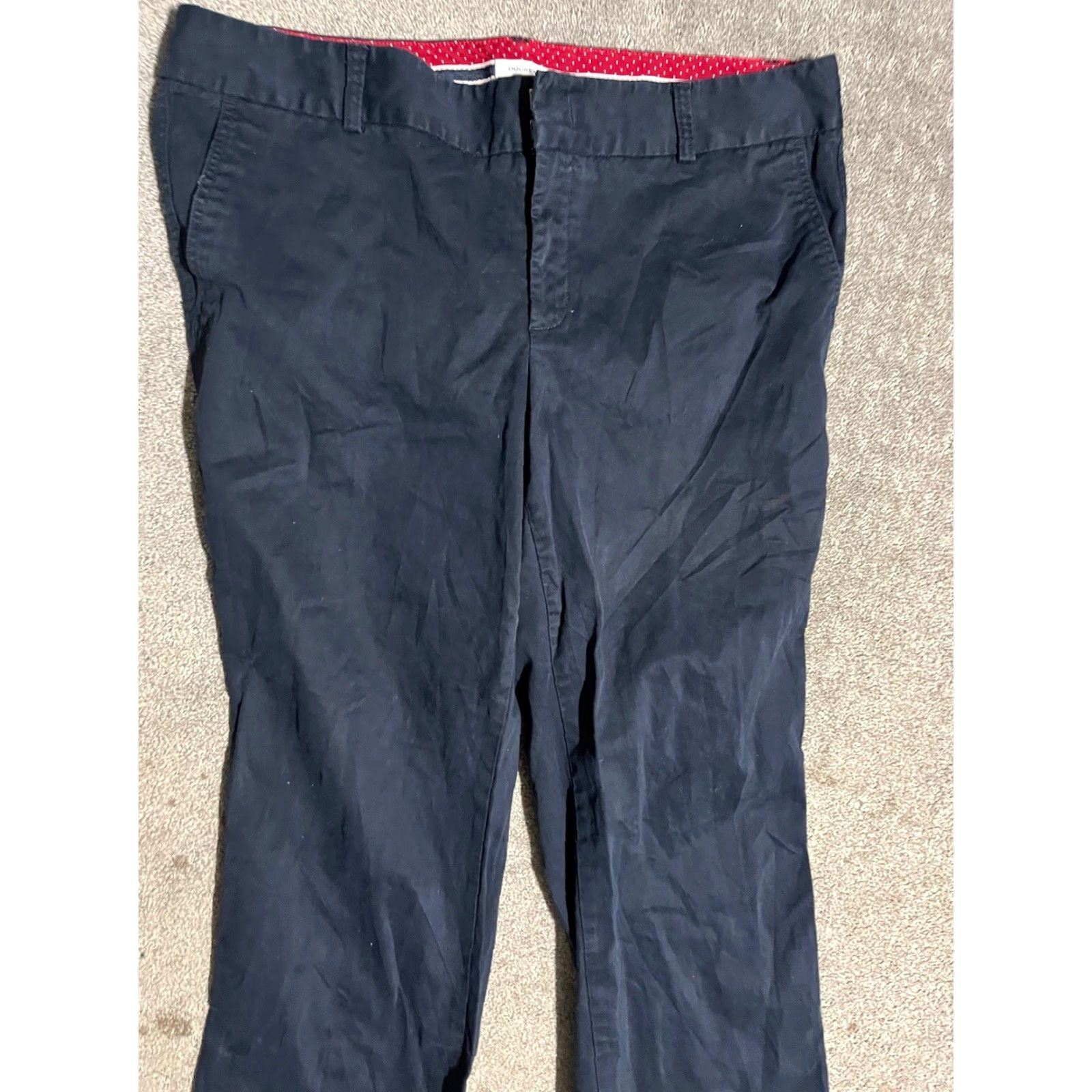 Dockers Womens Dockers Pants Flat Front Blue 16 Khakis/Chinos Cotton/Spandex 31 Inseam Regular Size 16 Womens Size 38" / US 16 / IT 52 - 2 Thumbnail
