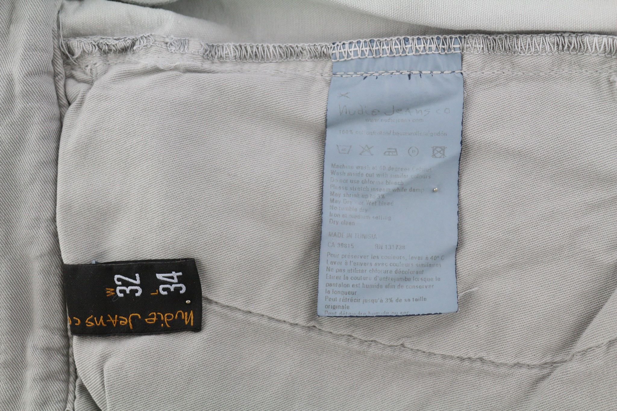 Nudie Jeans KHAKI REGULAR W32/L34 Organic Moon Dust Chino 82569 Size US 32 / EU 48 - 5 Thumbnail