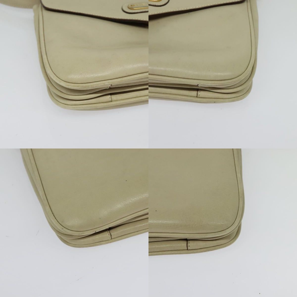Celine CELINE Shoulder Bag Leather Ivory Gold Size ONE SIZE - 10 Thumbnail