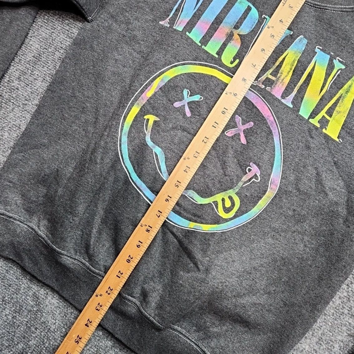 Vintage Nirvana Sweatshirt Women Small Dark Gray Pullover Graphic Print Crew Neck Pullover Casual Activewear Size S / US 4 / IT 40 - 7 Thumbnail