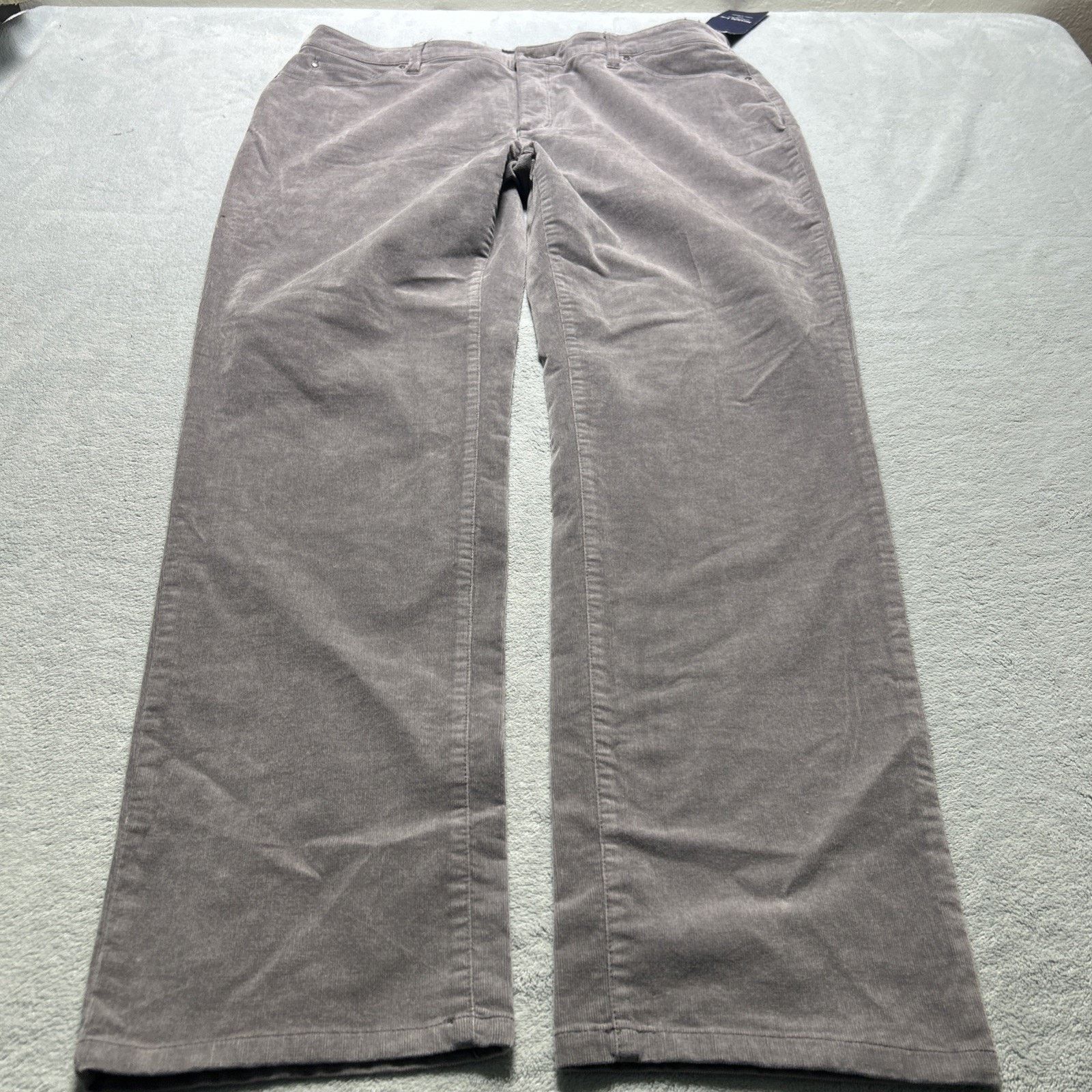 Charter Club Corduroy Loose Straight Pants Women Sz 16 36x30 Wide Gray Size 38" / US 16 / IT 52 - 2 Thumbnail