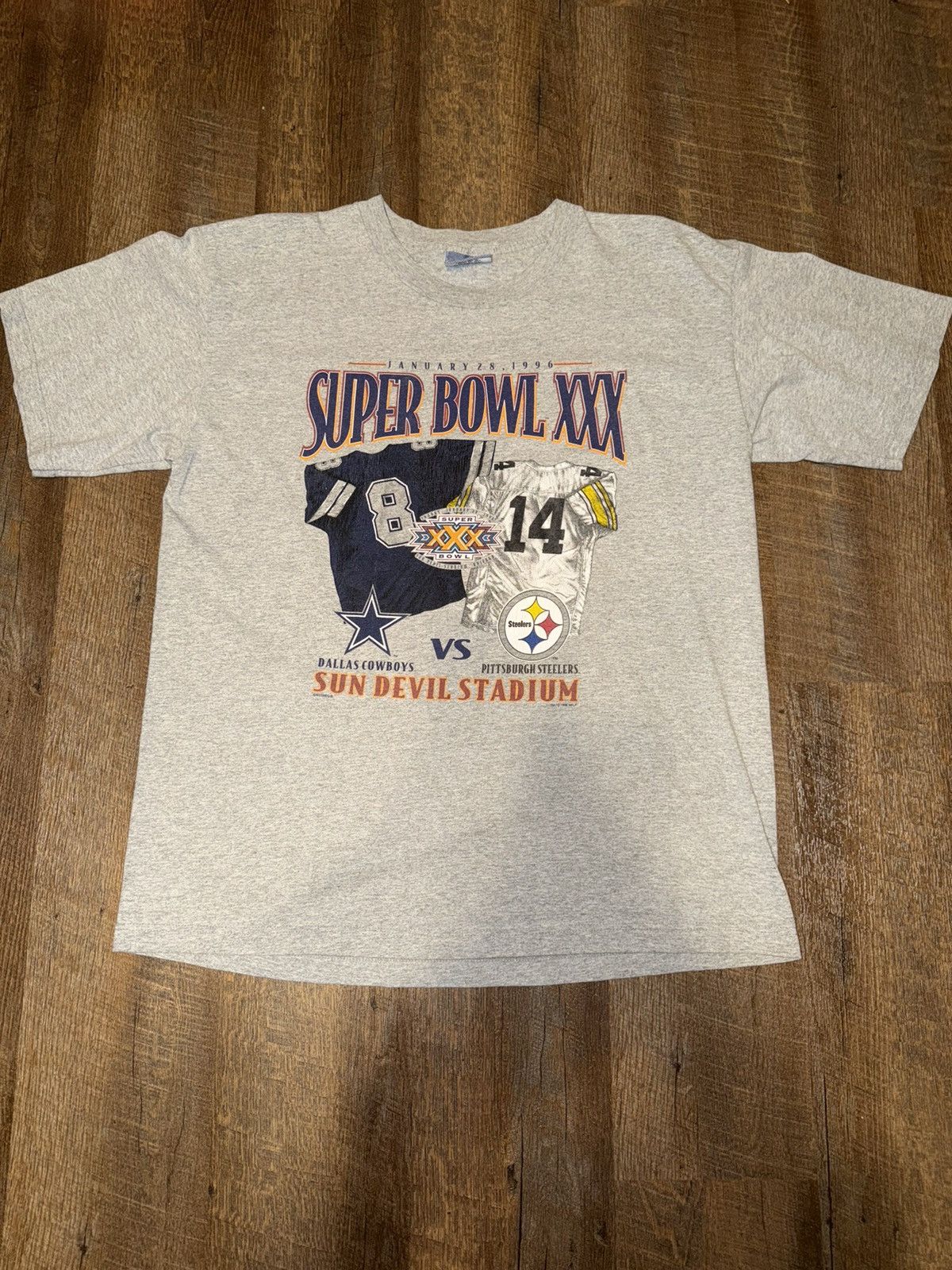 Vintage 1996 Super Bowl XXX T-Shirt Size US XL / EU 56 / 4 - 2 Thumbnail