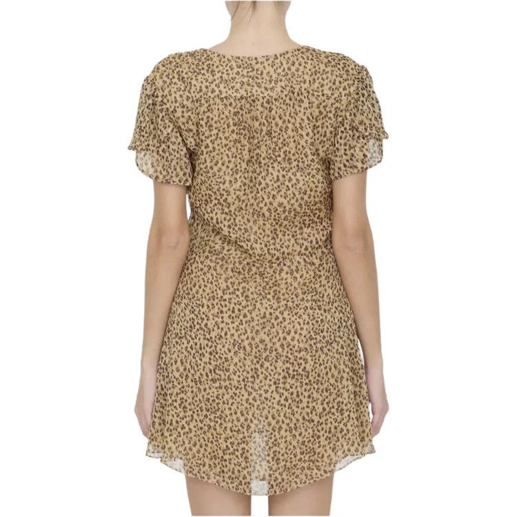 Celine o1y0725 Leopard-print Mini Dress in Beige/Brown Size M / US 6-8 / IT 42-44 - 4 Thumbnail