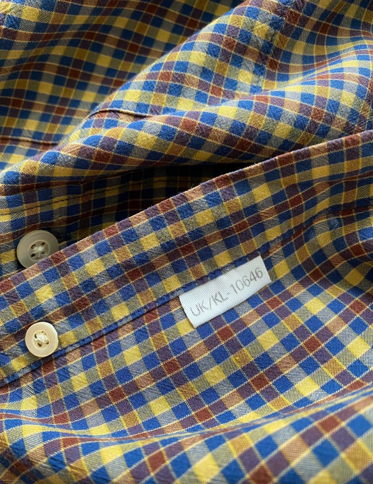 Saint Laurent Paris Saint Laurent jeans vintage checkered long sleeve shirt Size US XL / EU 56 / 4 - 7 Thumbnail