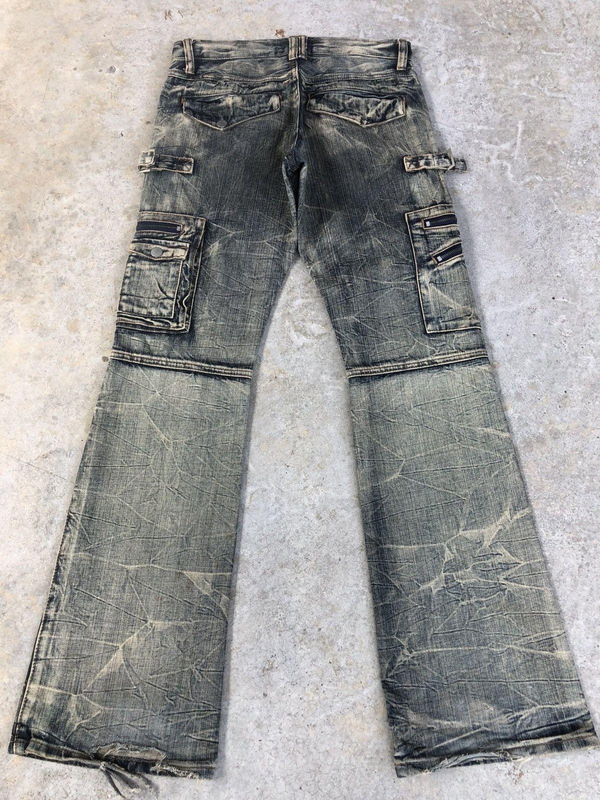 semanticdesign Semantic Design Flared Jeans Multipocket Mudwash Distressed Size US 30 / EU 46 - 2 Thumbnail
